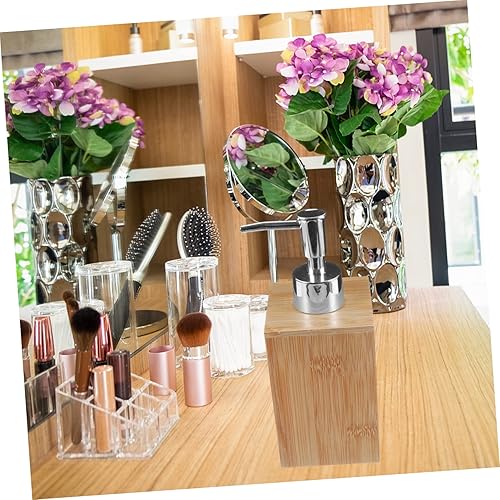Miniatura 3 de Zerodeko Dispensador de jabón de madera 2pcs Bomba de llenado de botellas de mano Fregadero de bambú Botellas de bomba de bambú