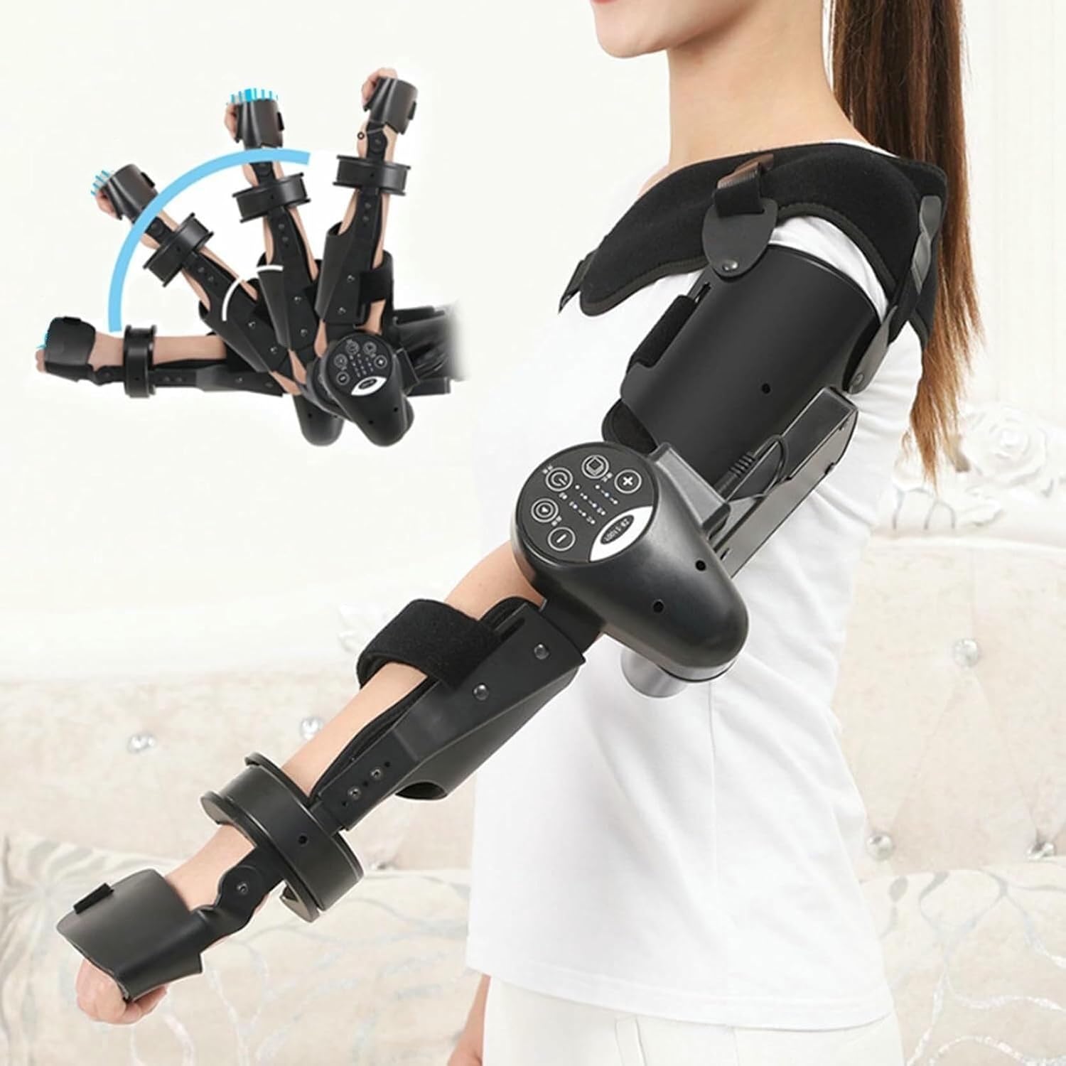 Elbow Joint Recovery Device, Stroke Rehabilitation arm Elbow Protector, Hemiplegia Robot Training Device, hinged Elbow Support arm Exerciser