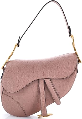 Pre-Loved Saddle Handbag Medium, Neutral
