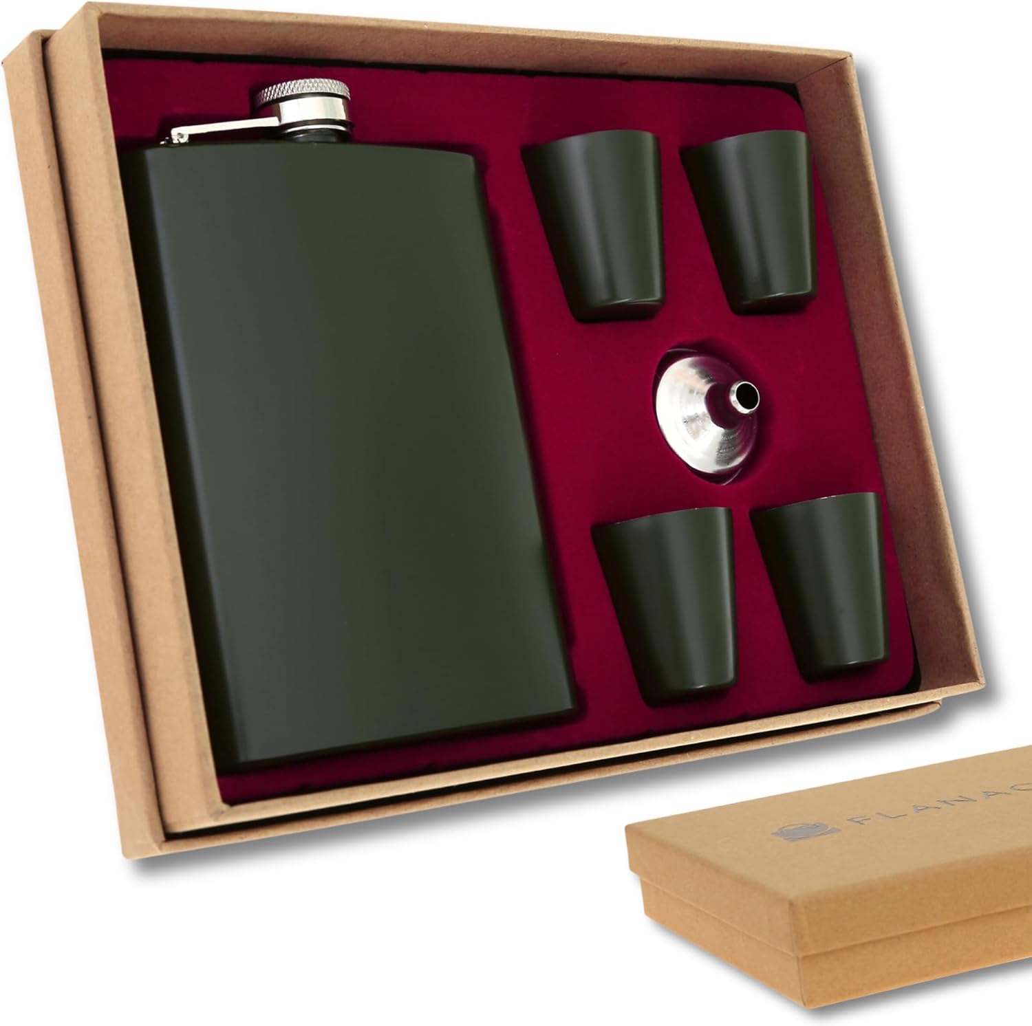 Edelstahl Flachmann Set 6-teilig - Perfekt Für Outdoor-Aktivitäten