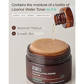 ACWELL Licorice pH Balancing Korean Toner for Cleansing - Alcohol-Free PH5.5 Hydrating Facial Astringent -Skin Clarifying & Hydration Boosting Toner, 5.07 fl.oz. 2 Pack