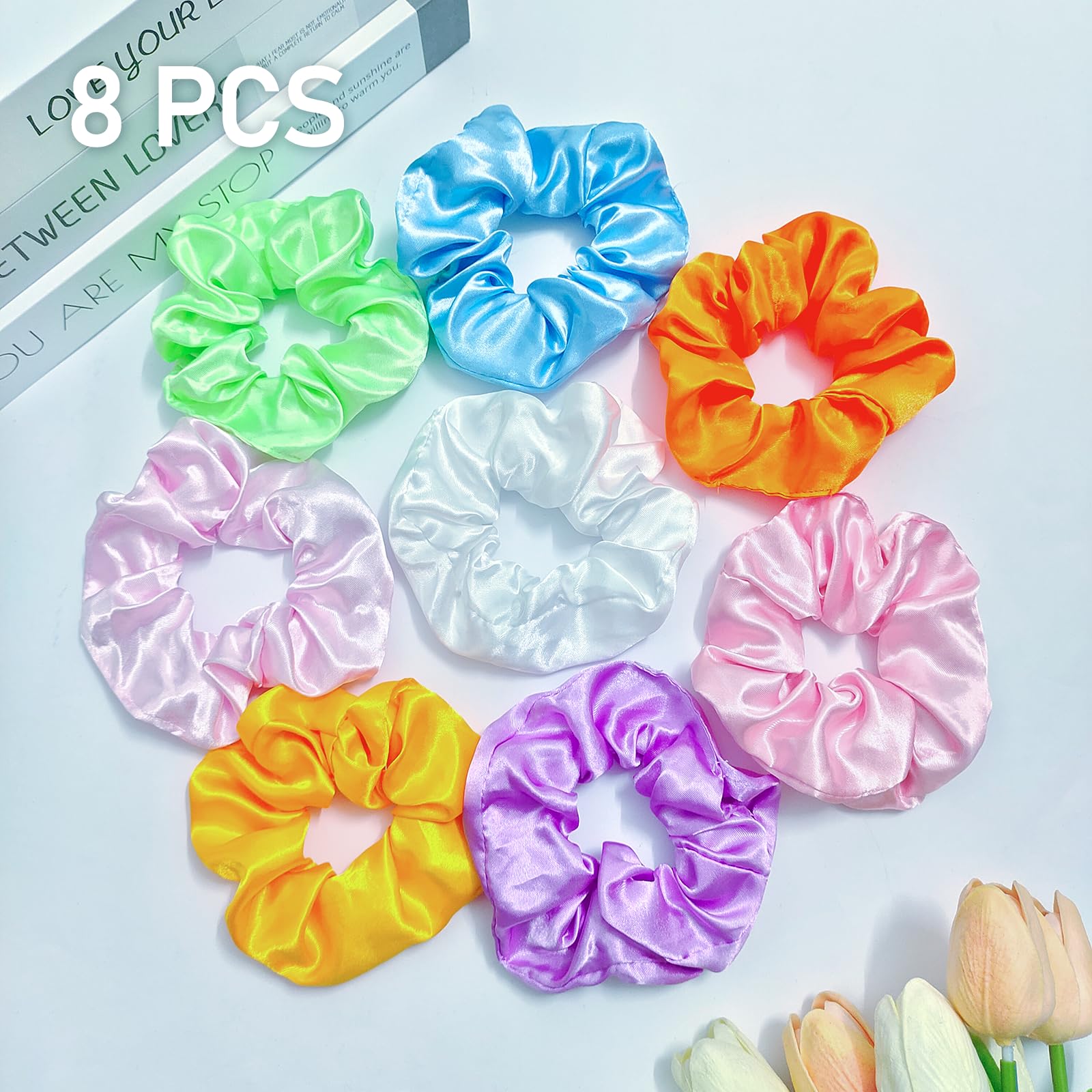 Amazon.com : 8 PCS Light up Scrunchies for Girls, Glow in 