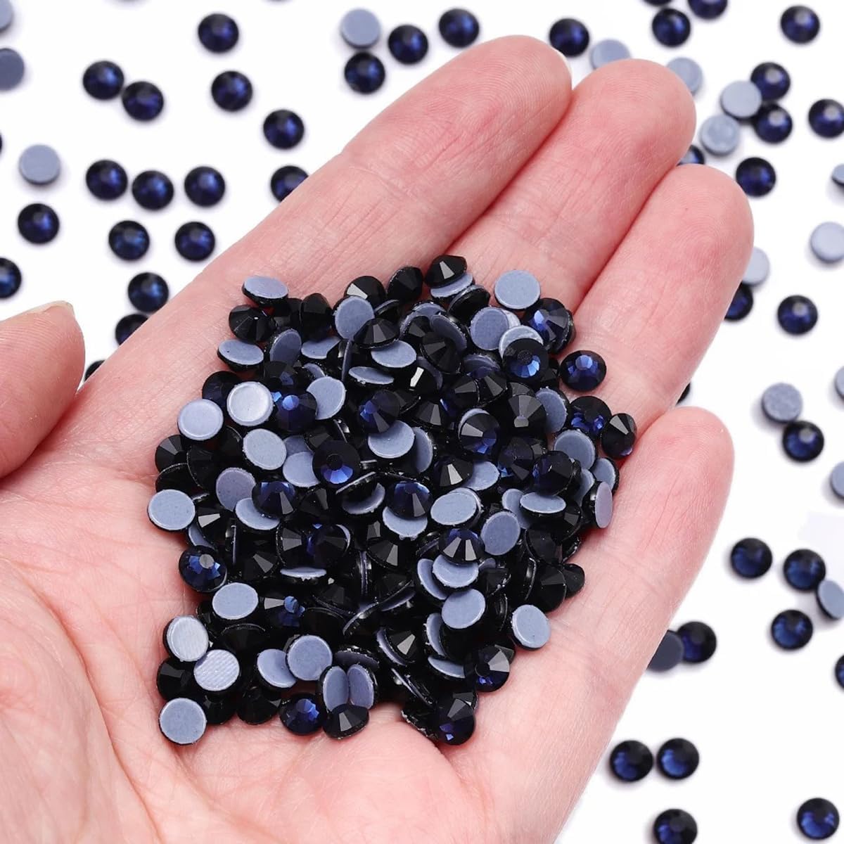 ECYC 1440 Pcs 3.8-4.0mm Flatback Glass Crystal Rhinestones, Clear Round Flat Back Gems Glass Rhinestones for DIY Crafts Clothes Shoes Bags Nail Art Decoration, 04