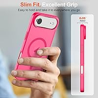 Vista 816 de SUPFINE - Funda magnética para iPhone 13 Pro Max (compatible con MagSafe), (protección contra caídas de grado militar de 10 pies), delgada, Negro