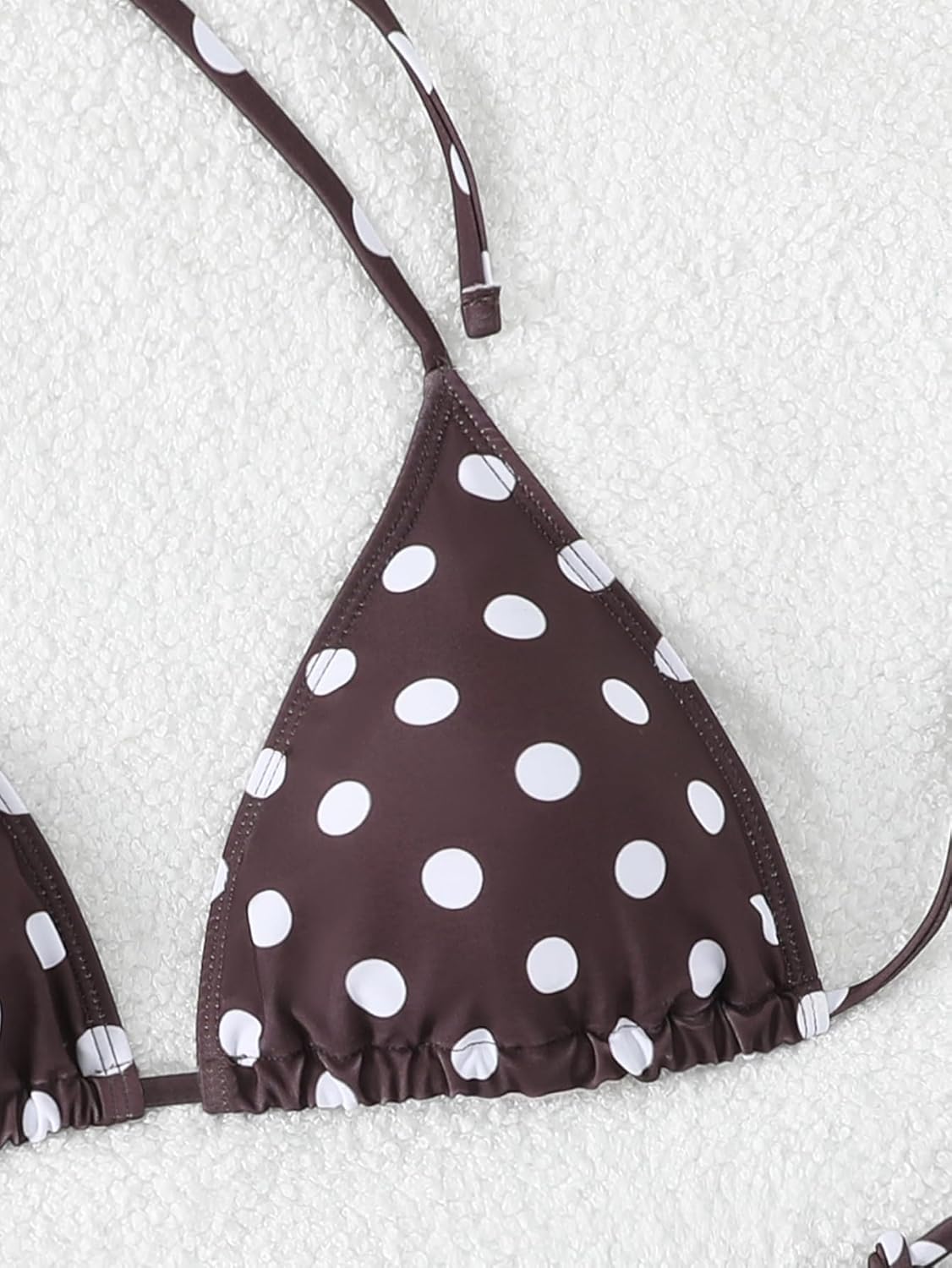 SEGT Women's Polka Dots Print Bikini Sets 2 Piece Sexy Swimsuit Halter Triangle Tie Side Bathing Suit Swimwear - Image 4