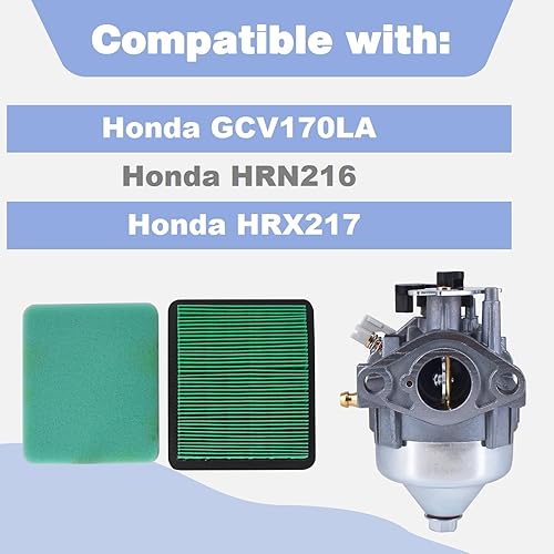 Miniatura 2 de 16100-Z9L-811 Kit de carburador con filtro de aire para Honda GCV170LA HRN216 HRX217 Modelo Cortacésped Pulverizador de empuje de alta presión