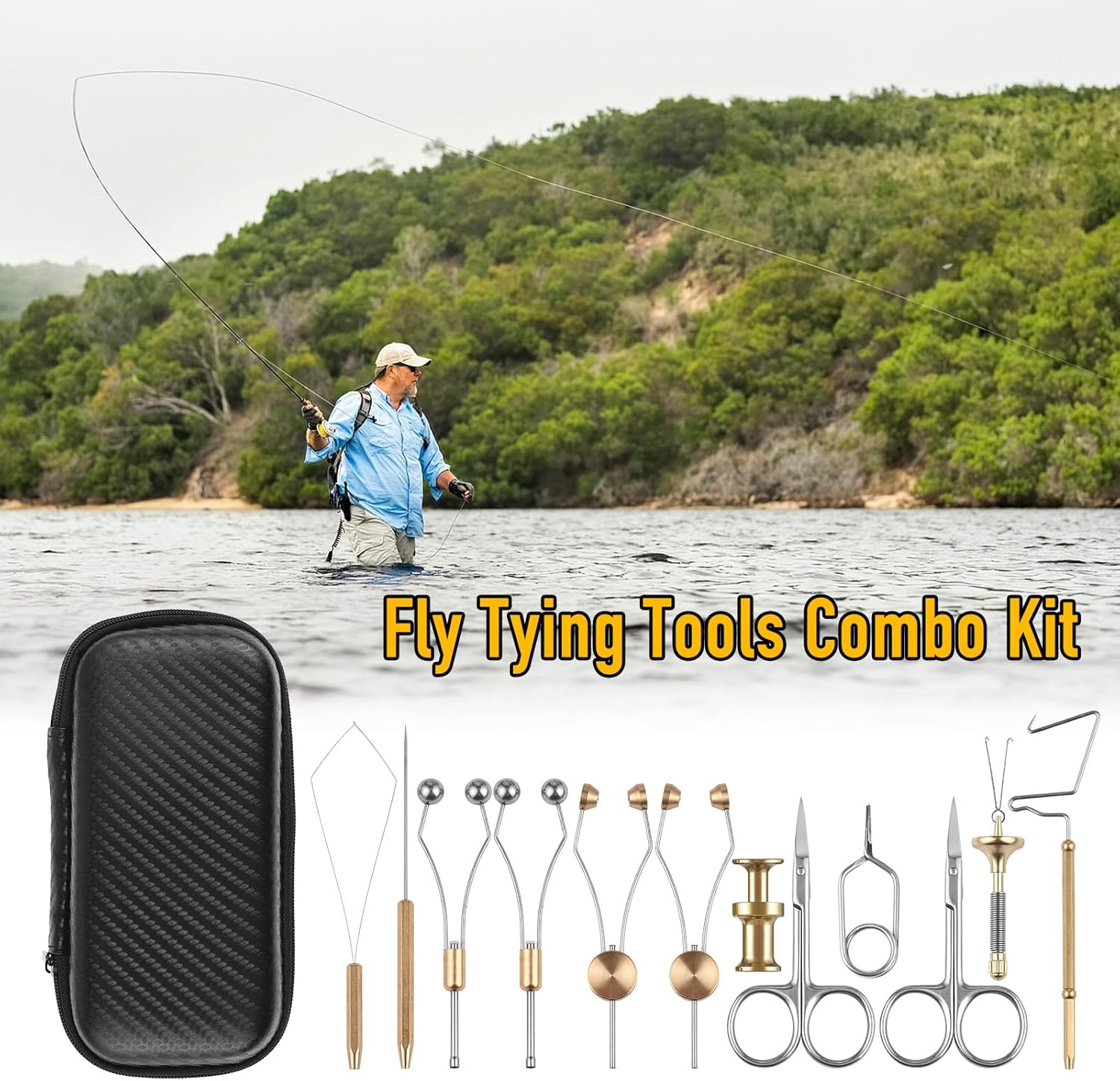 12pcs Fishing Tying Kit Complete s Assortment for Tying