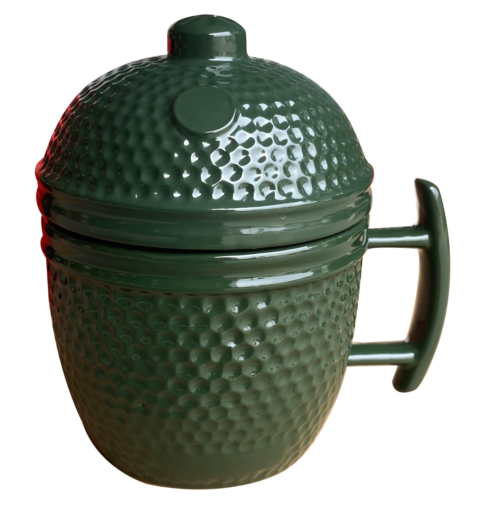 YNNI Ceramic Kamado Style Mug with Lid Green NO YNNI Logo TQMGGR