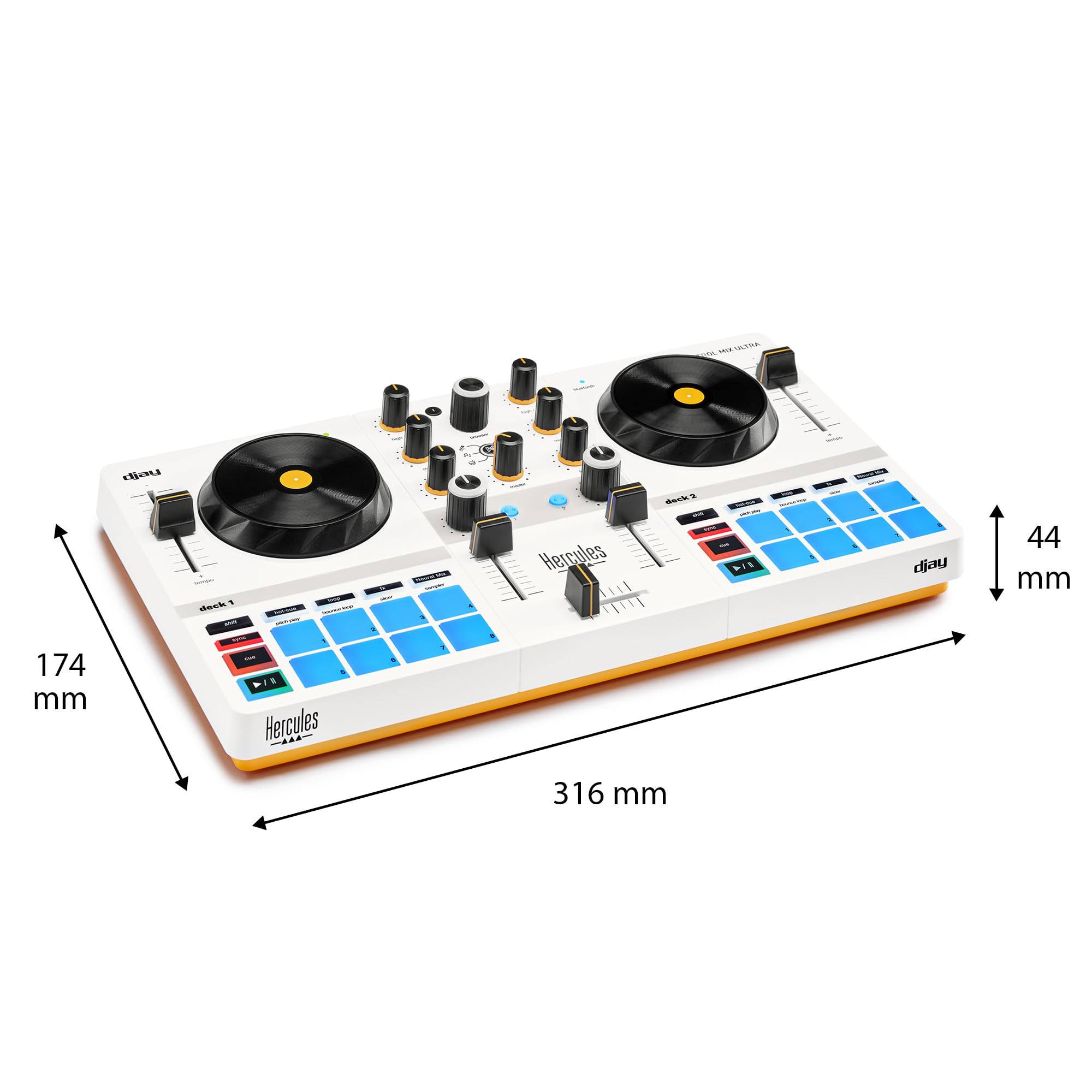 Hercules DJControl Mix Ultra DJ Controller Mobile per Smartphone iOS Android