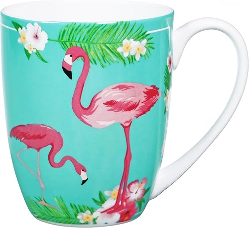 Taza de té de café de porcelana de 12.5 onzas Tazas de animales de hueso Lindo regalo de taza de animales para amigos, papá, mamá