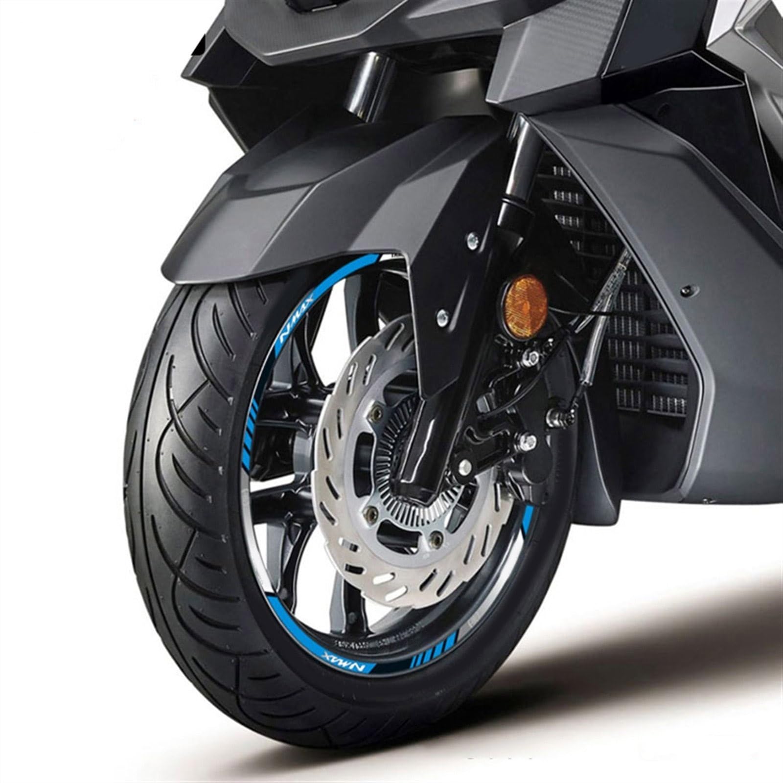 Sticker de moyeu bleu pour Yamaha Nmax NVX155 - Finition réfléchissante supérieure