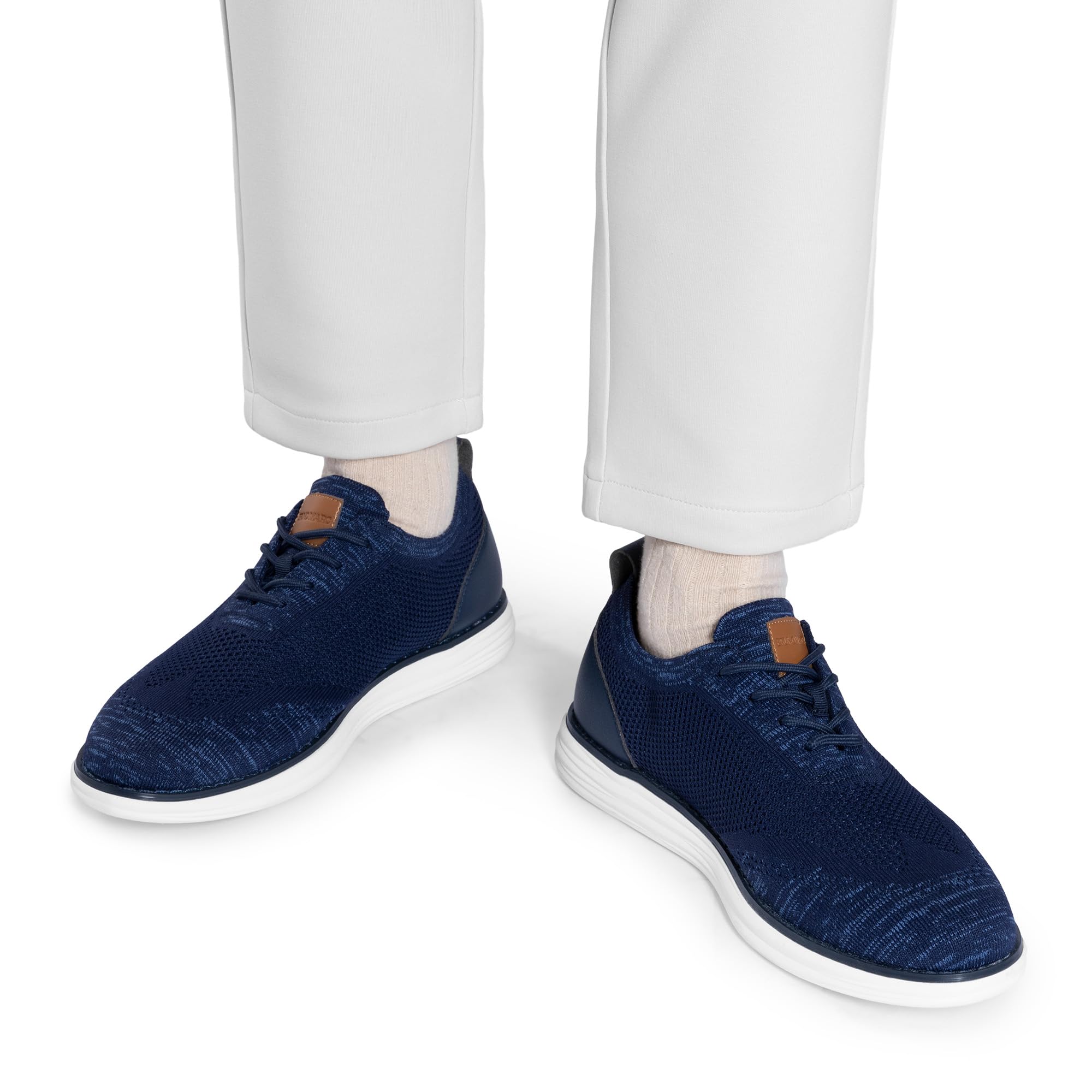 Bruno Marc Zapatos de Cordones Transpirables Zapatillas de Vestir Oxfords Clásico Formales Derby para Hombre Verano Casuales,Size 47,Azul Claro,GRAND-02