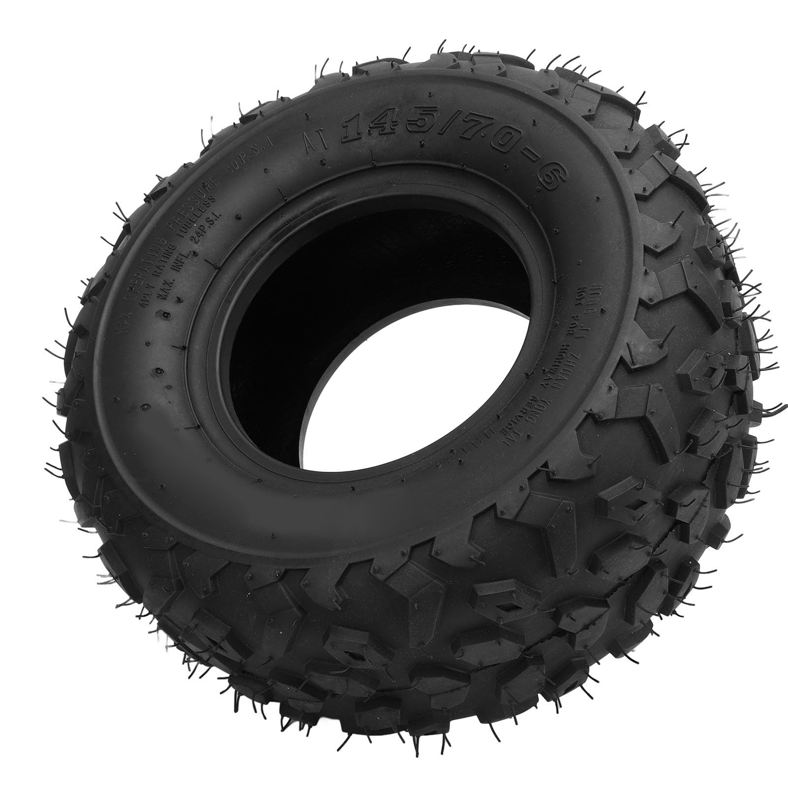 Pneu tubeless 145/70-6-perforation Pneu en caoutchouc épais antidérapant pour Gokart ATV UTV-adhérence améliorée et