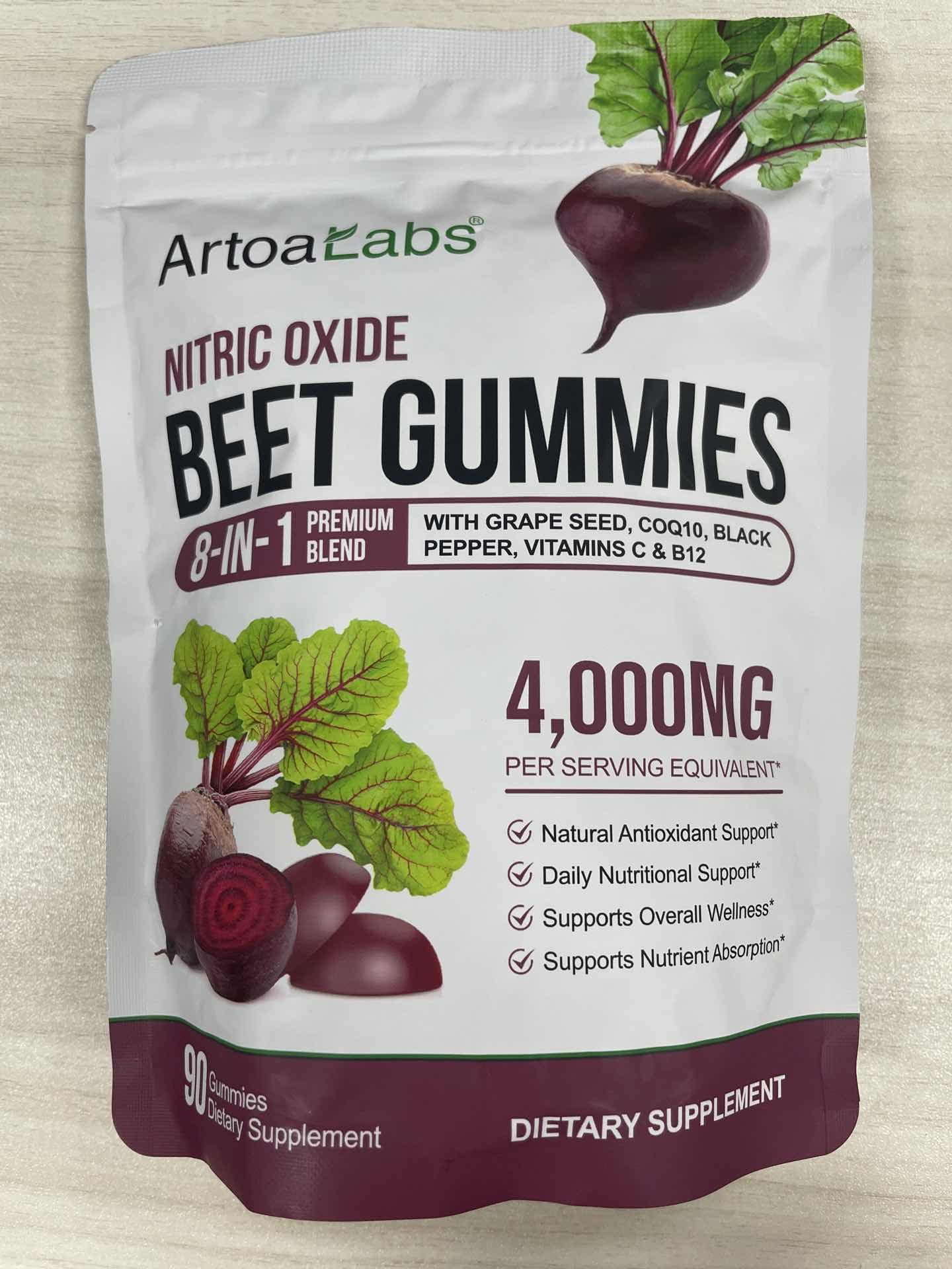90 Chews Beet Root Gummies, Sugar Free/8 in 1 — Amazon image 8