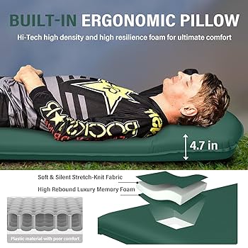 まー　LOGOS SUPER THICK SELF INFLATE MA High Density Foam) 40 Compact Self-inflating Mat - SOLO