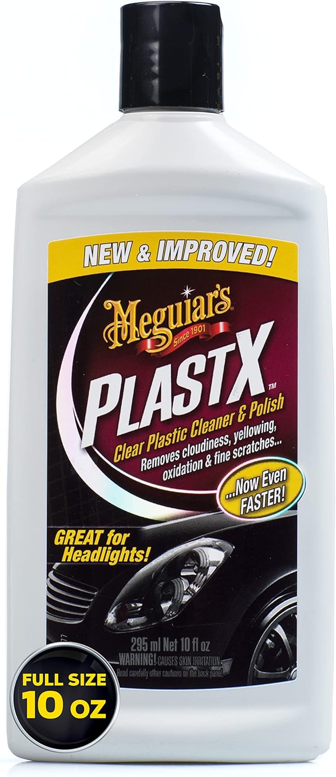 Meguiar's PlastX Clear Plastic Polish, Fast & Easy Clear