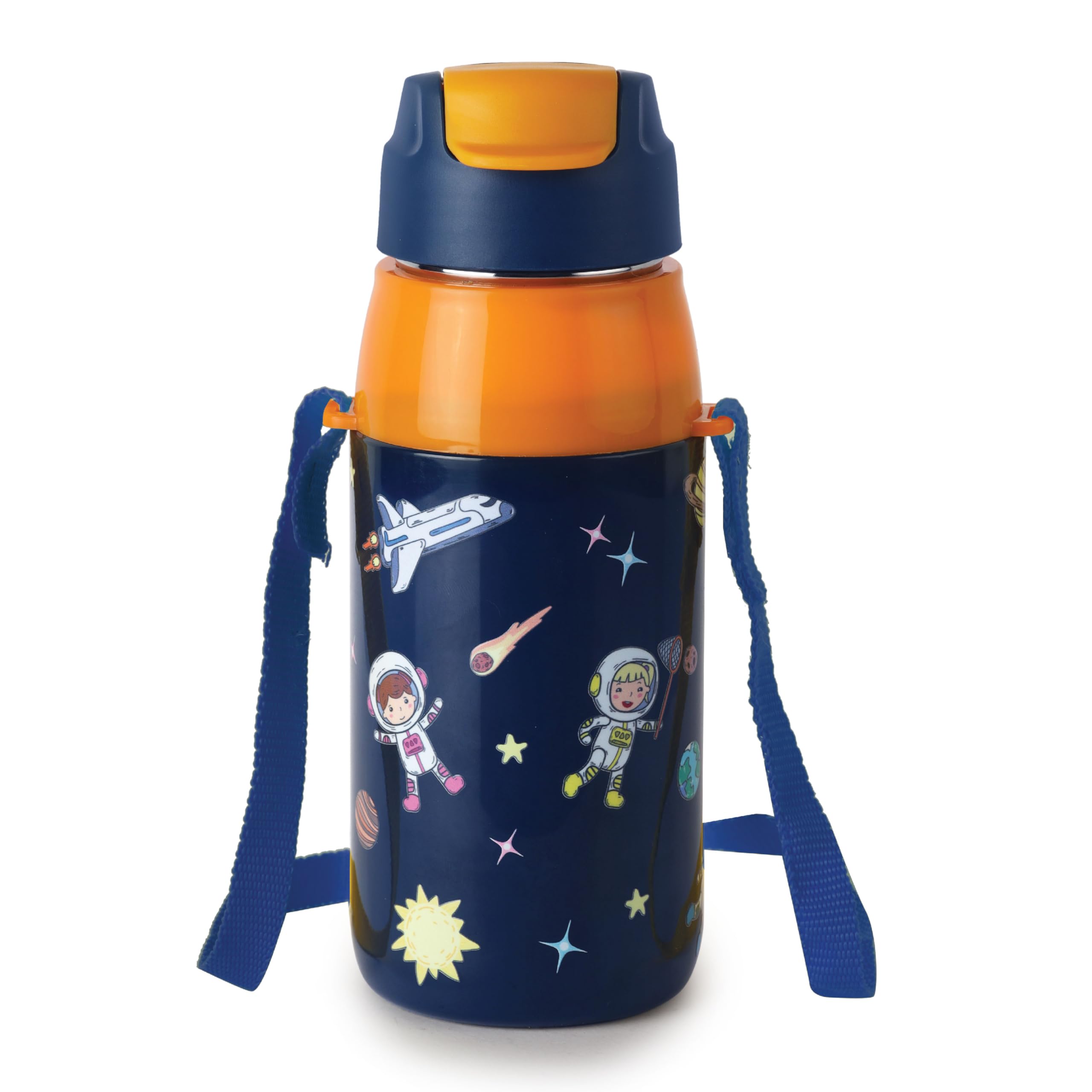 Cello Kidzbee Era Cosmic Explorer Water Bottle | PU Insulation | 3D Touch & Feel Design School Bottle | Picnic Bottle | Cold Insulation | Leak Proof | Kids Bottle | Easy to Carry | 400ml | Navy Blue (B0CWRYV46T) Amazon Price History, Amazon Price Tracker