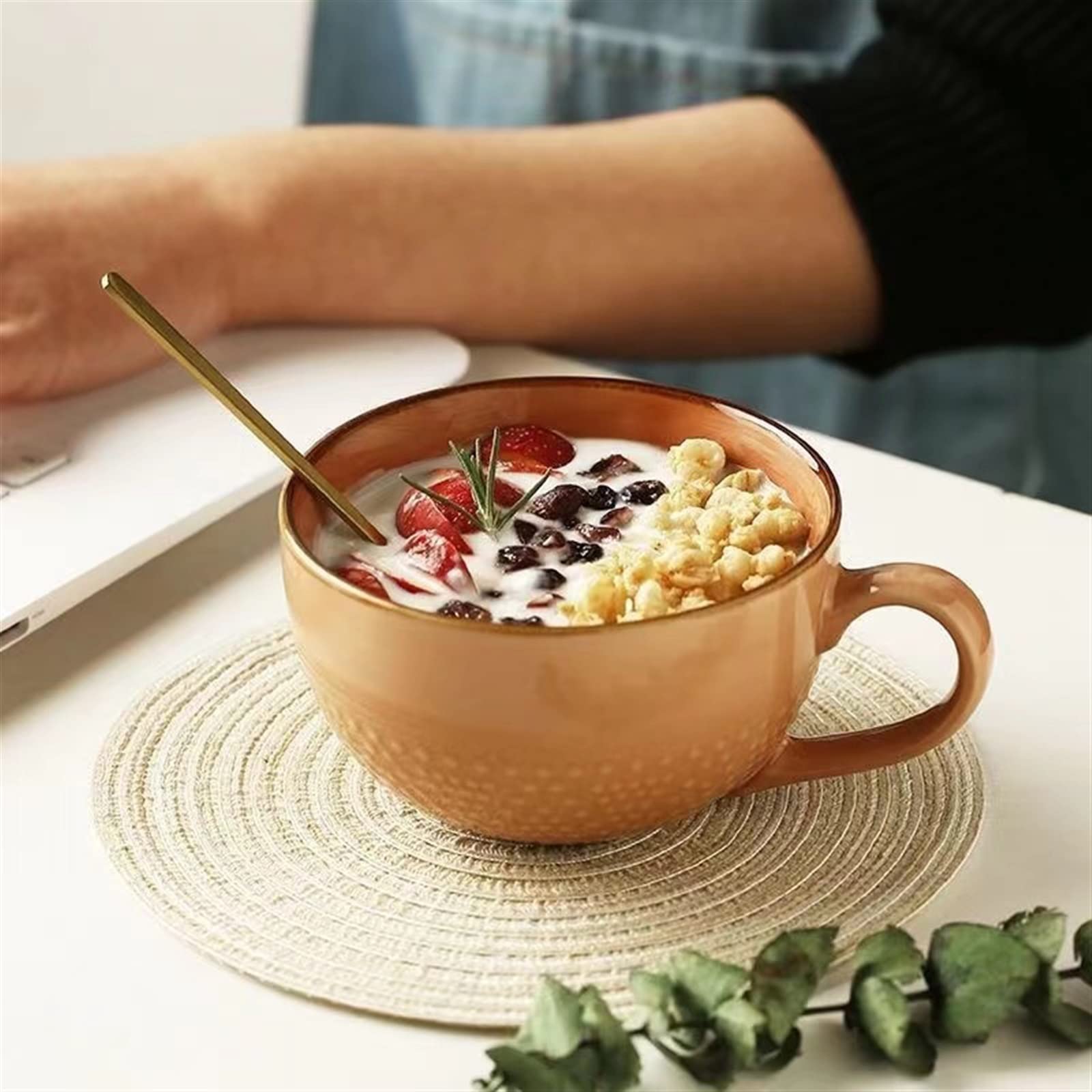 Filiżanki do kawy Ceramiczne 700 ml Duża Pojemność Śniadanie Mleko Owsiane Kubek Kawy Ceramiczny Kubek Biuro Kuchnia Drinkware Instant