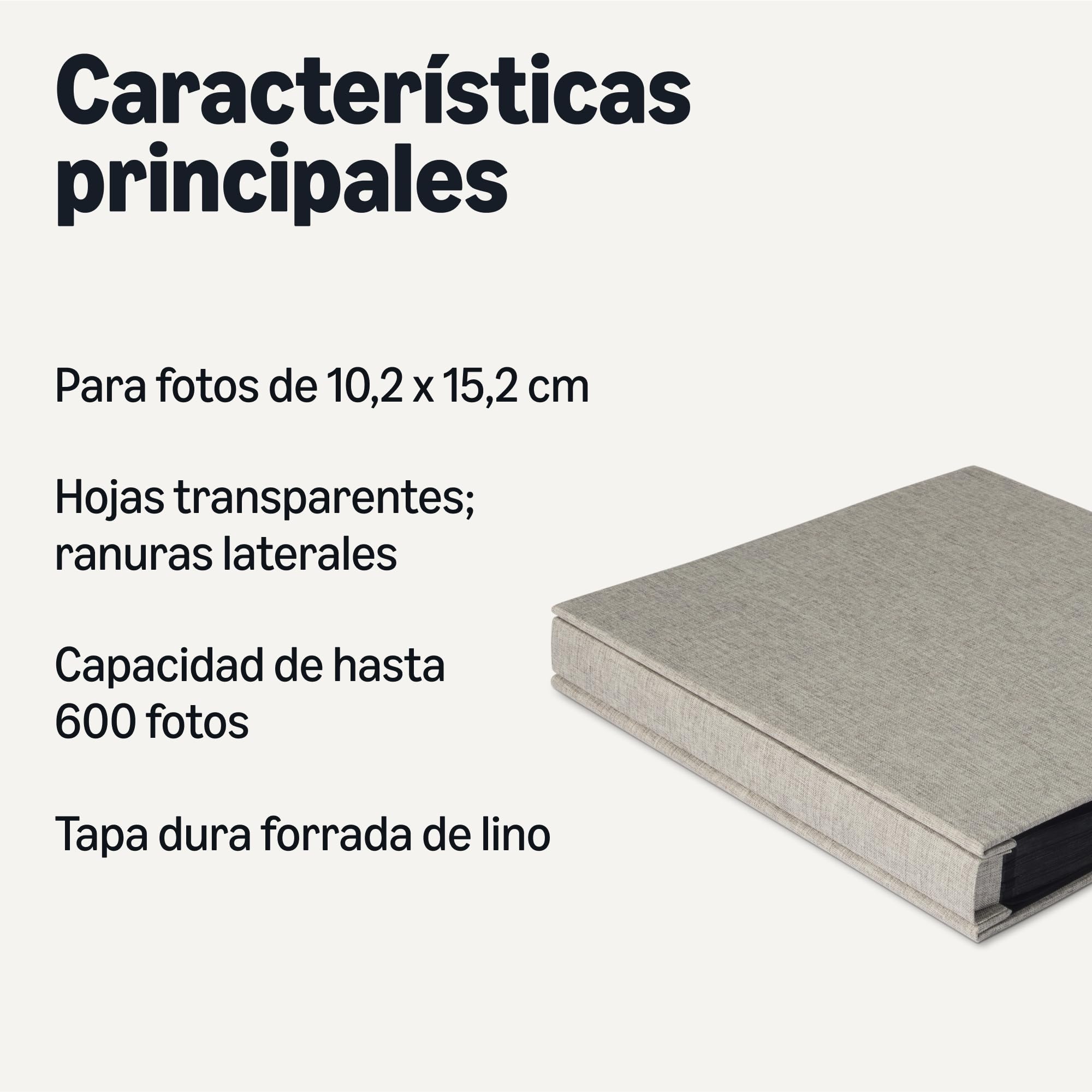Amazon Basics Álbum de fotos para fotos de 10 x 15 cm, capacidad para 600 fotos