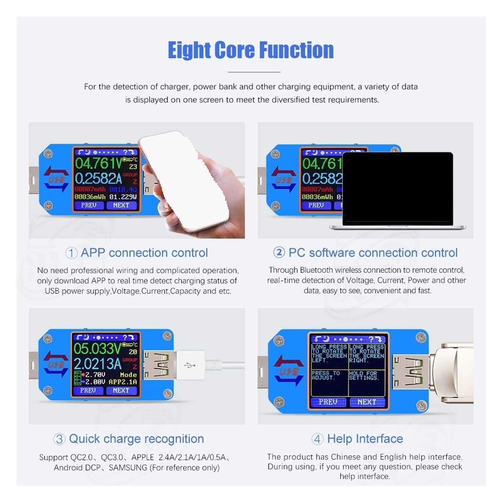 Amazon.co.jp: USBテスター UM25 UM25C 電圧電流計 USB 2.0 Type-C LCD