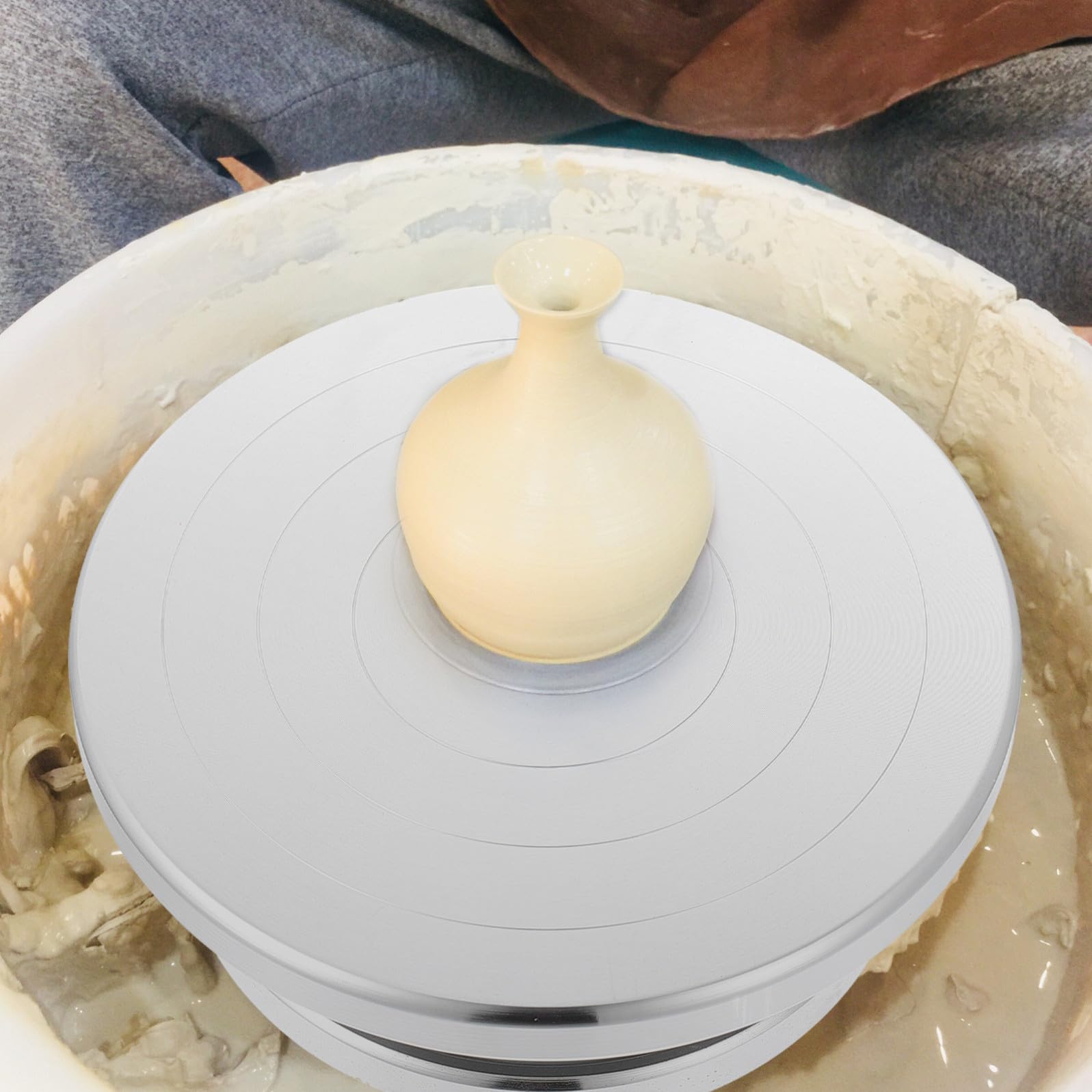 NUOBESTY Alluminio Tornio Piatto Professionale di per Lega, Ceramica | Strumenti per Scultura in Argilla, Utensili per Ceramica in Argilla, Semplice Uso Pratico