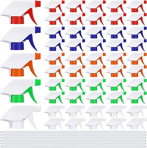 50 boquillas de botella de spray de 28 a 400 boquillas de gatillo, boquillas de repuesto con cabezales de botellas de aerosol de tubo (sin botellas)