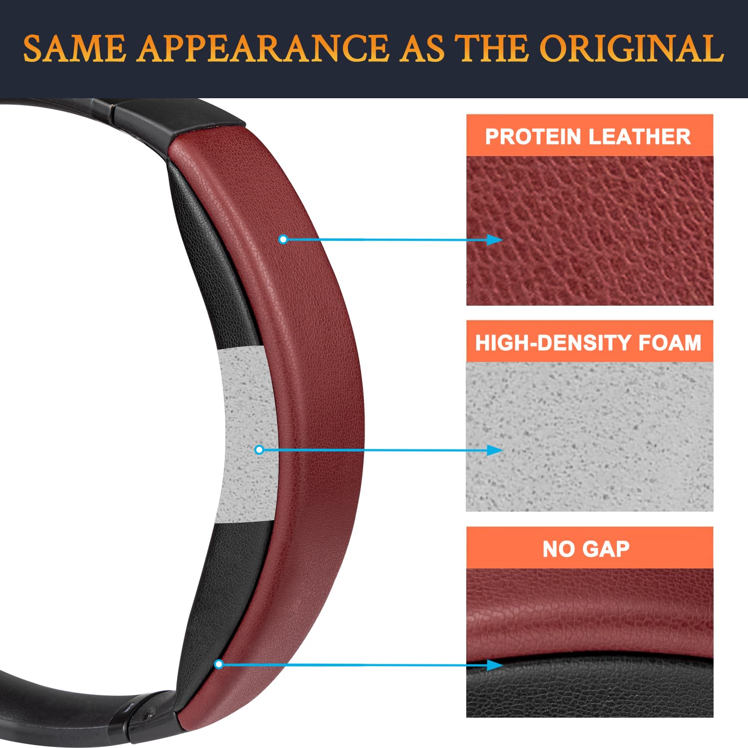 SOULWIT Headband Cover for Bose QuietComfort 25(QC25) Headphones, Replacement Headstrap Pad Repair Part - Burgundy - Image 3