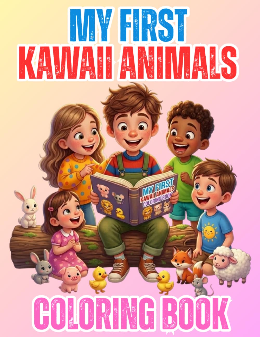 My First Kawaii Animals Coloring Book: Adorable and Easy Kawaii Illustrations for Toddlers and Kids. Large Print with Bold Lines for Creative Fun