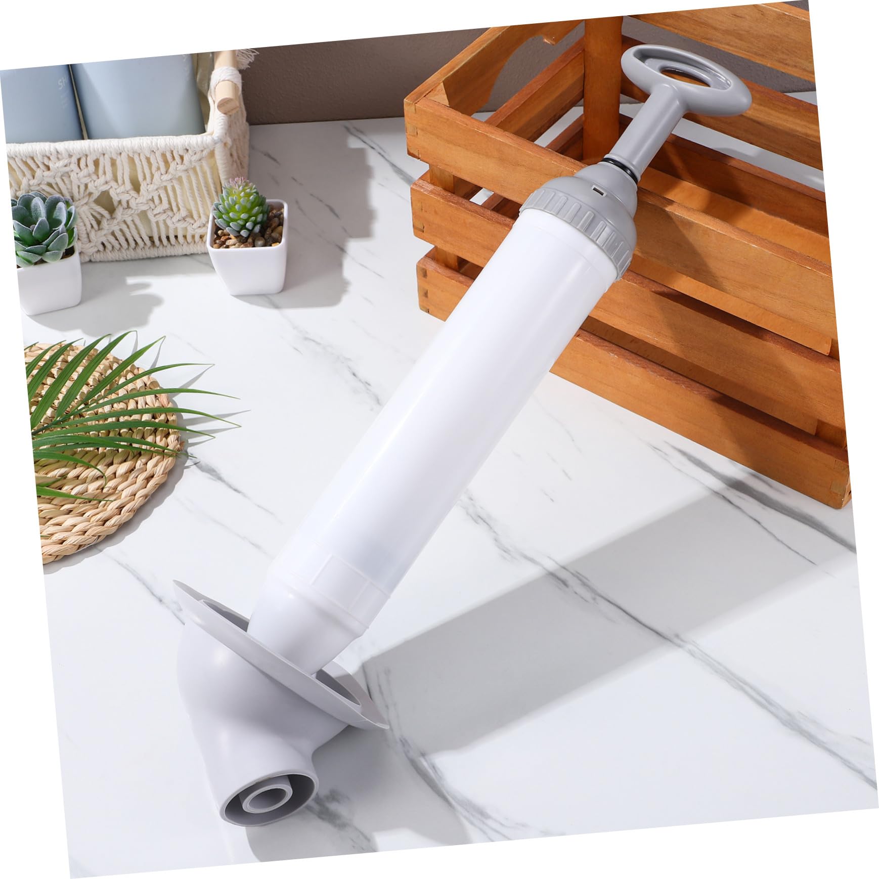 STOBAZA Déboucheur Air Comprimé Haute Pression avec Tête Incurvée Outil Robuste Acier Inoxydable pour Canalisation WC Extraction Rapide des Bouchons