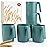 Wrova 16oz Wheat Straw Cups with handles set of 6-Plastic Cups Reusable-Unbreakable Kids Mugs-Dishwasher Safe & Microwave Safe-Ideal Plastic Mugs for Tea,Coffee,Camping,RV-Green