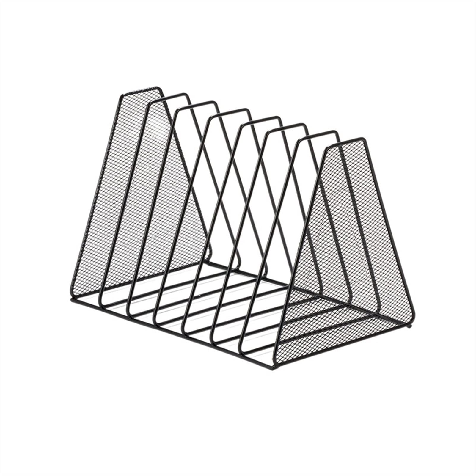 Portadocumenti da Scrivania Multiseyer Metal Mesh File Shelf Book Stand Stand Archive File Organizzatore Organizzatore Organizzatore con 7 scomparti verticali Vaschetta Portacorrispondenza