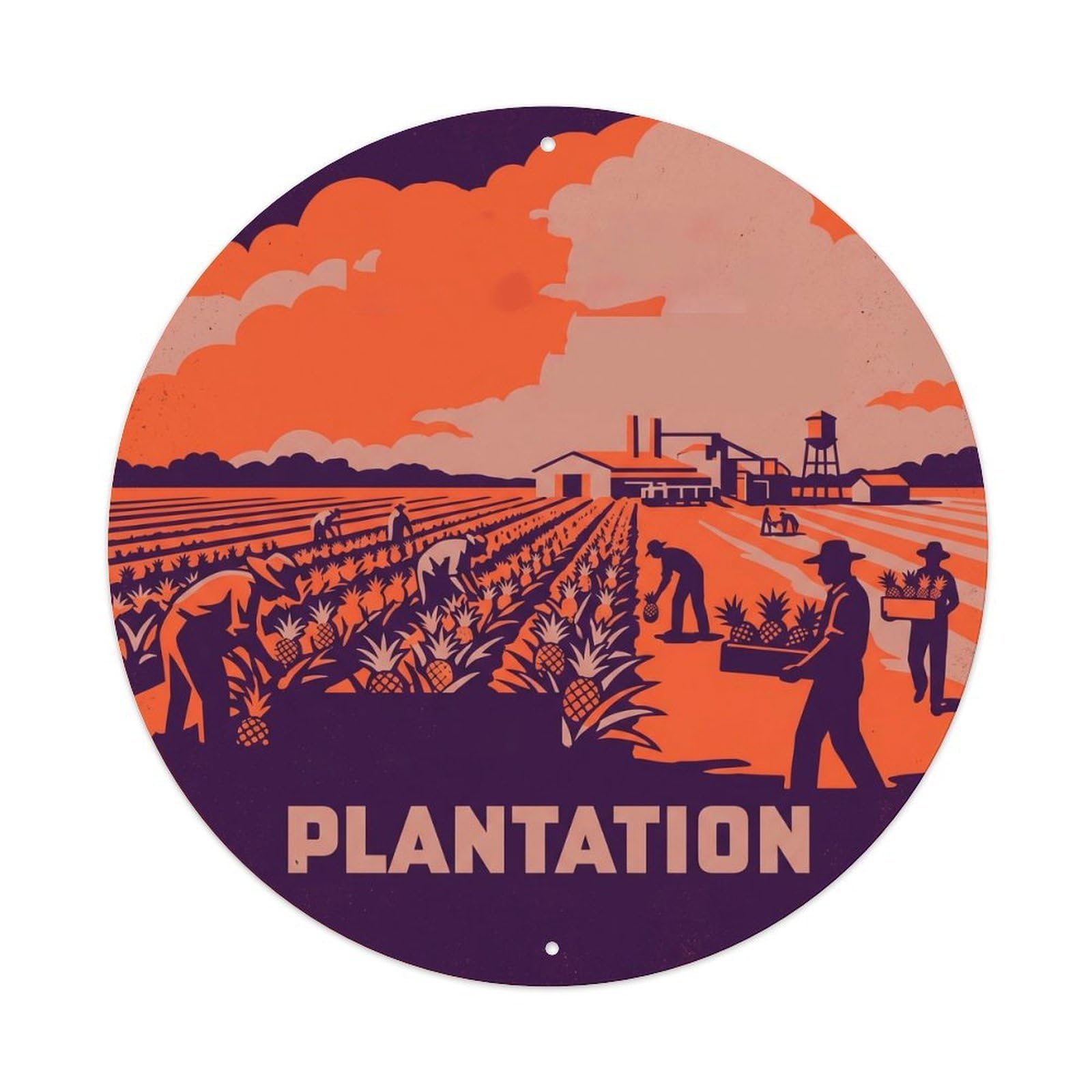 Hawaii Pineapple Plantation Island Culture Metal Tin Sign