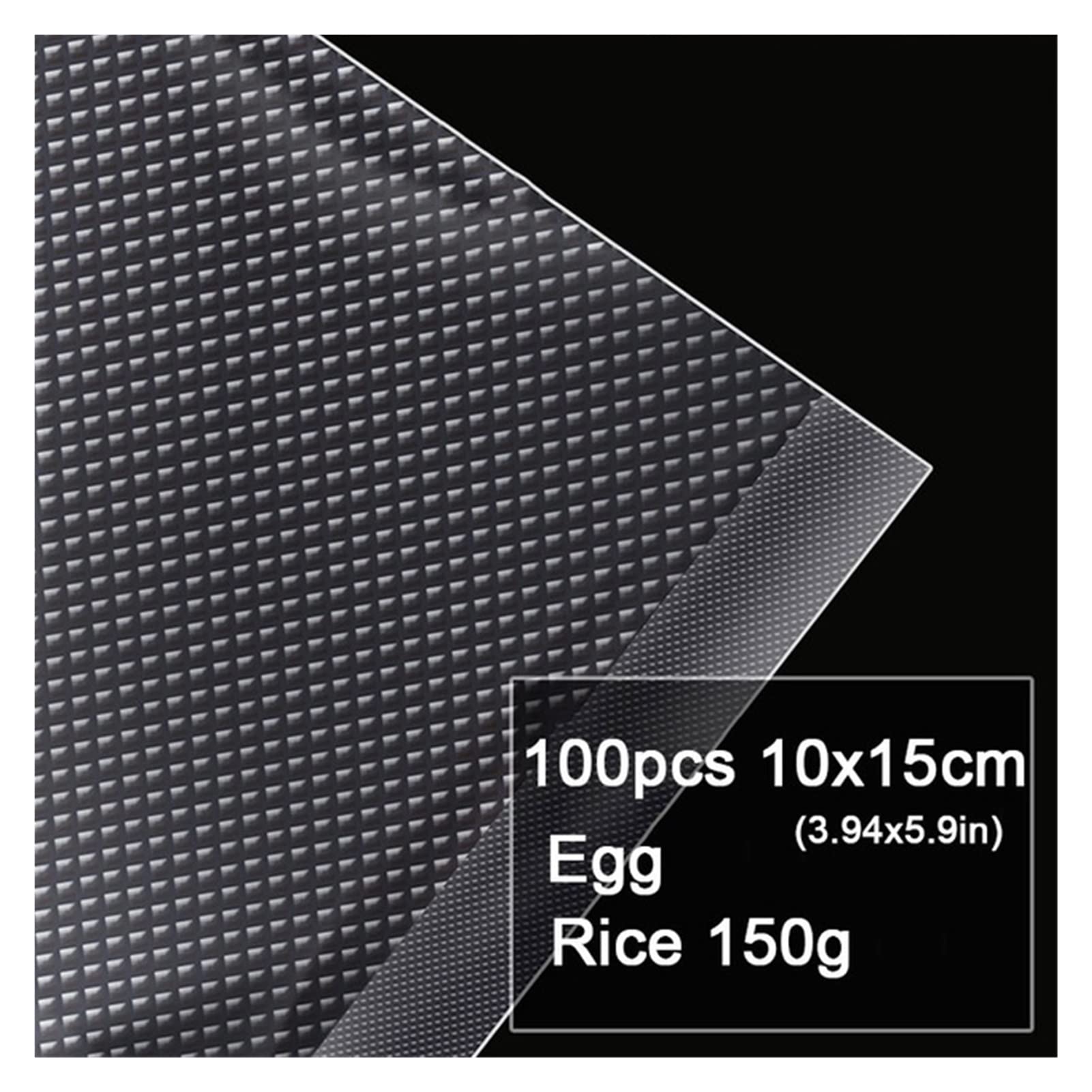 HMTE 100pcs Cuisine Alimentaire Scellant sous Vide Sac sous Vide Économiseur De Nourriture Stockage Emballage sous Vide Sacs Cuisine Accessoires sans BPA (Couleur : 100PCS 20X25) (100pcs 10x15)