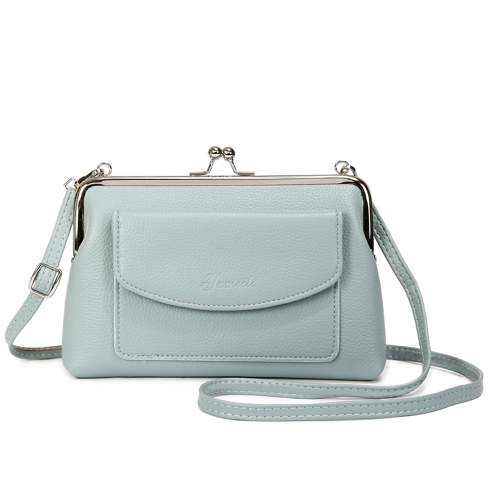 Women Small Shoulder Crossbody Bag Kiss Lock Fashion Designer Phone Purse