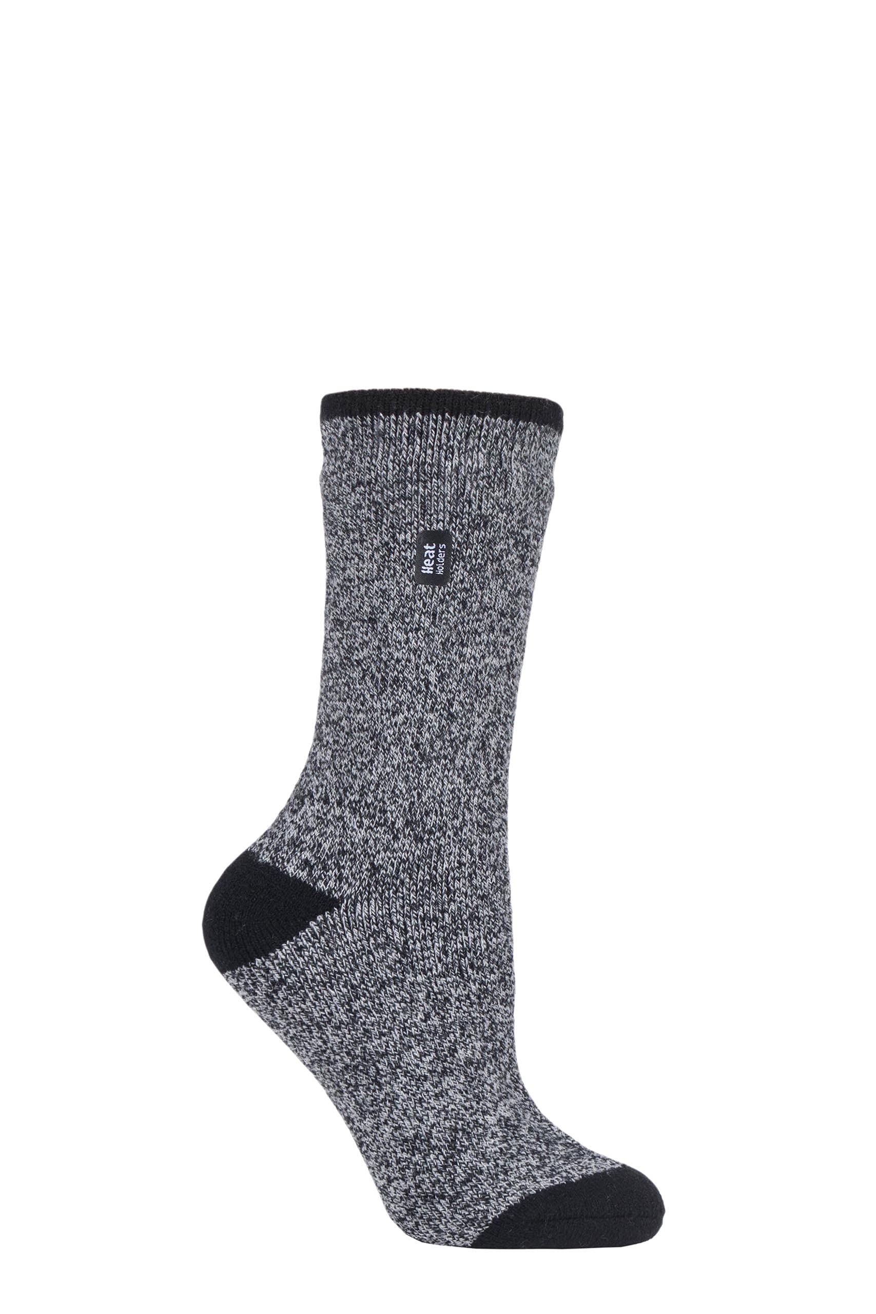 Ladies Lite Viola Socks - Black & Light Grey