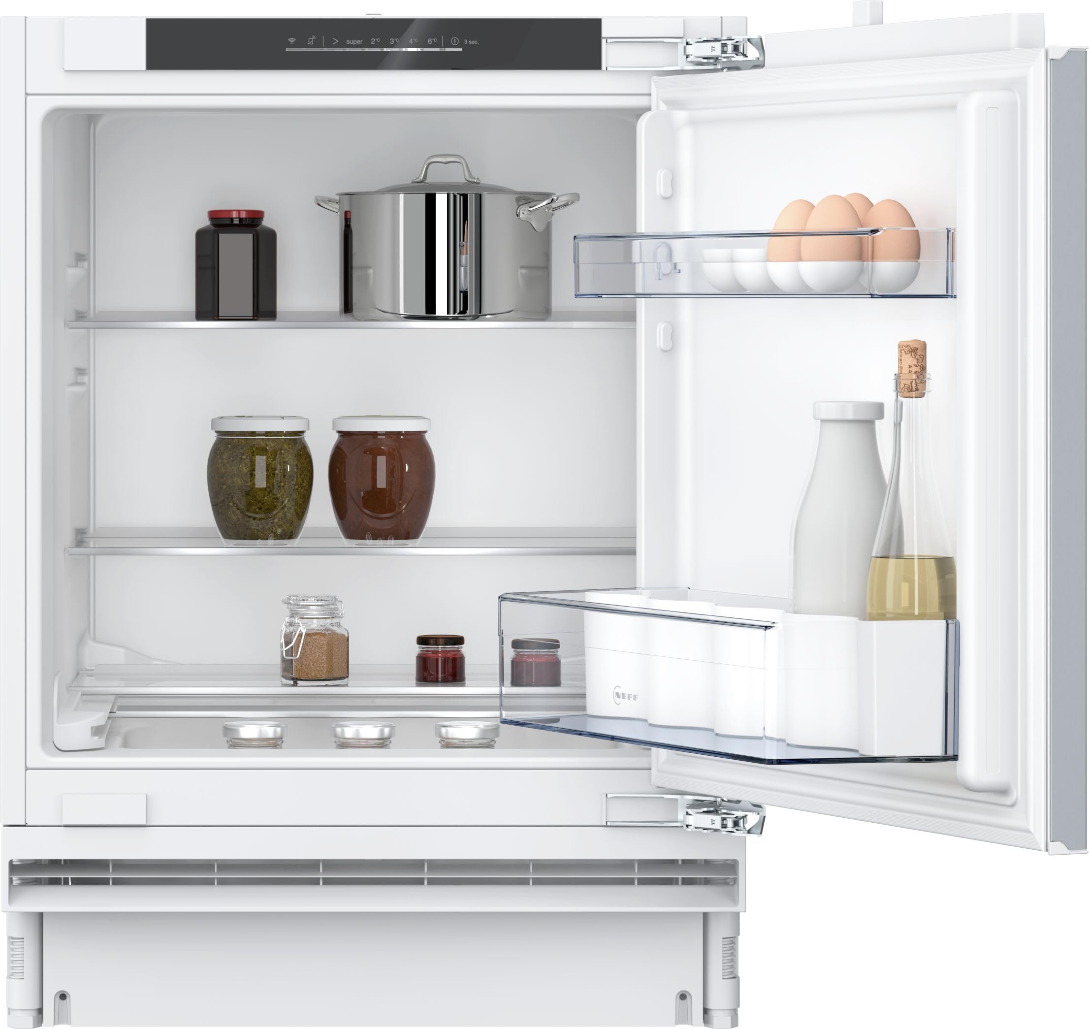 Neff KU1212FE0G Undercounter Built-in Fridge - 134L - White - E Energy Efficiency