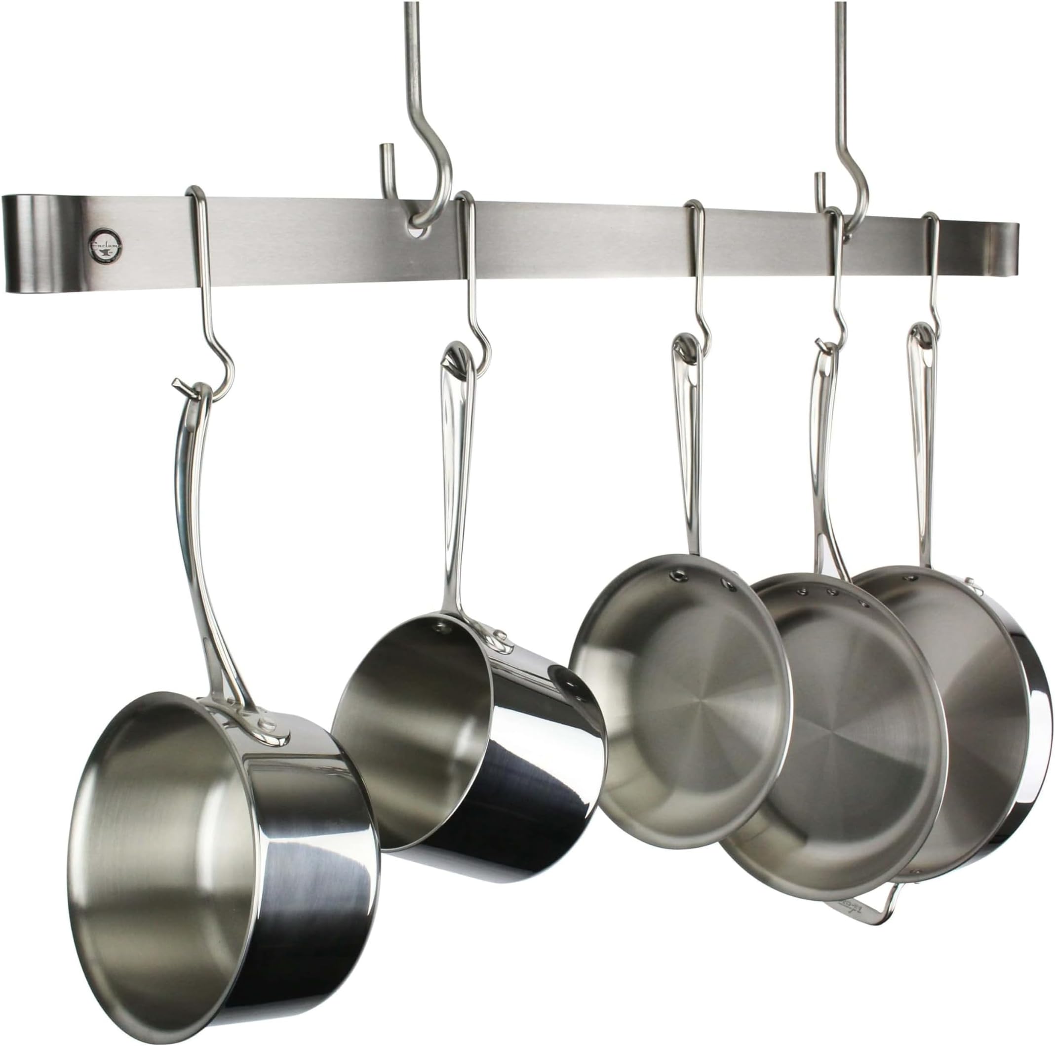 Enclume Premier 48-Inch Offset Hook Ceiling Bar Pot Rack, Stainless Steel