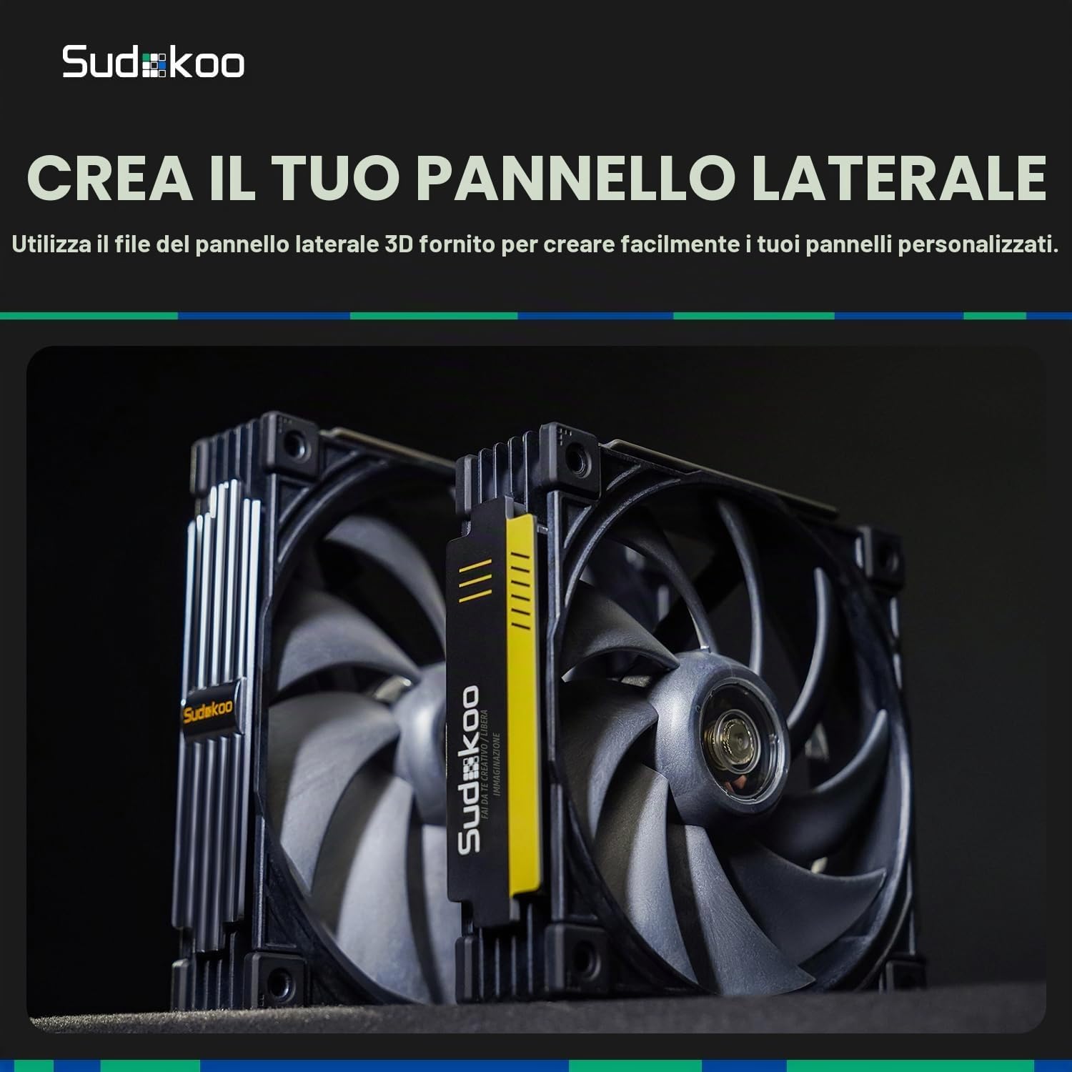 Sudokoo MACH120 3IN1 Ventole 120mm PC : Ventola di Raffreddamento Silenziosa PWM & 500-3000 RPM - Case Fan Dissipatore con LCP e Motore FOC & Correzione Dinamica del Bilanciamento, 6 Anni di Garanzia
