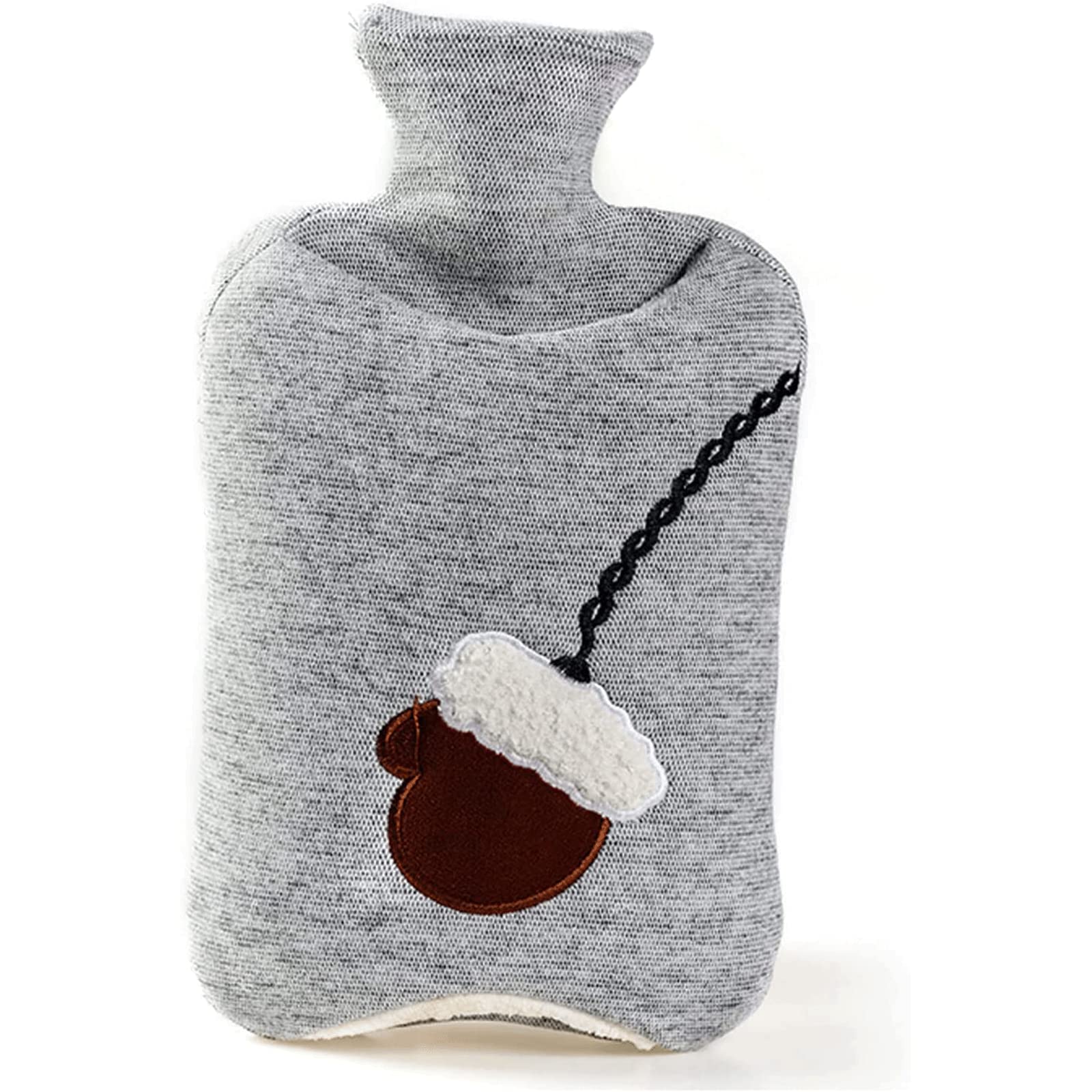 OLOTU Durevole Borraccia per Acqua Calda Grande da 2 Litri, Borsa per Acqua Calda Fredda in PVC per crampi Collo Spalle Sollievo dal Dolore, Borsa per Acqua Calda Portatile con Coperchio Portatile
