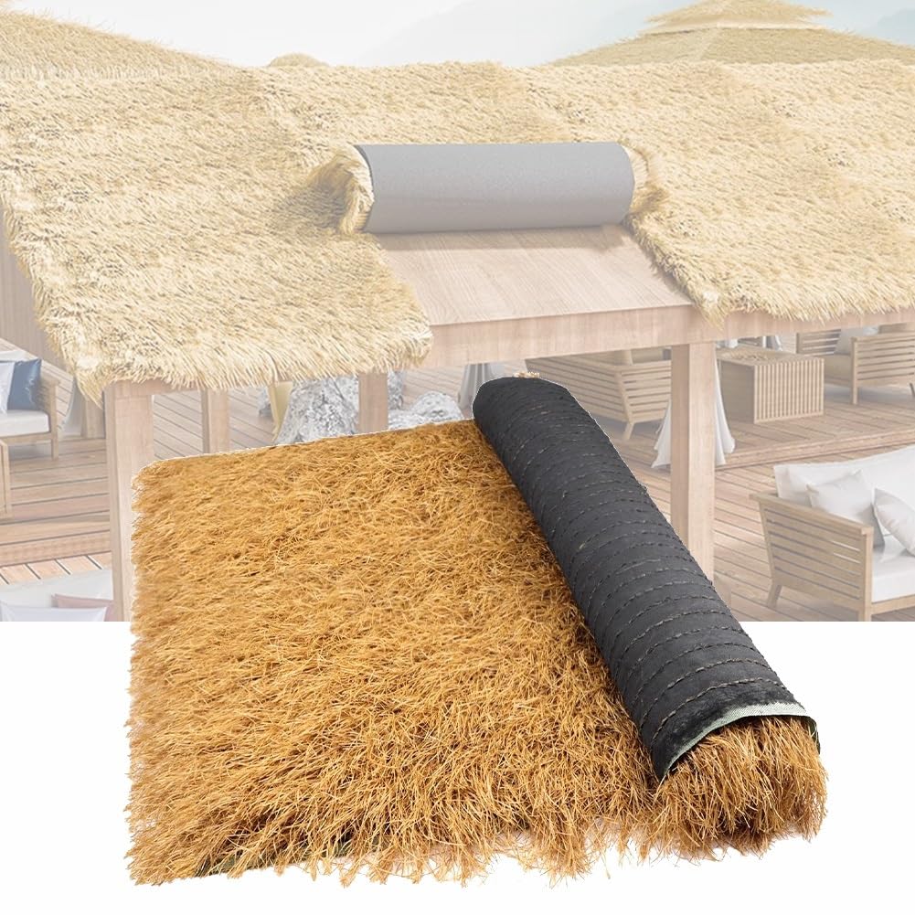 Faux chaume paille contre la deco terne rouleau artificiel pliable pour jardin