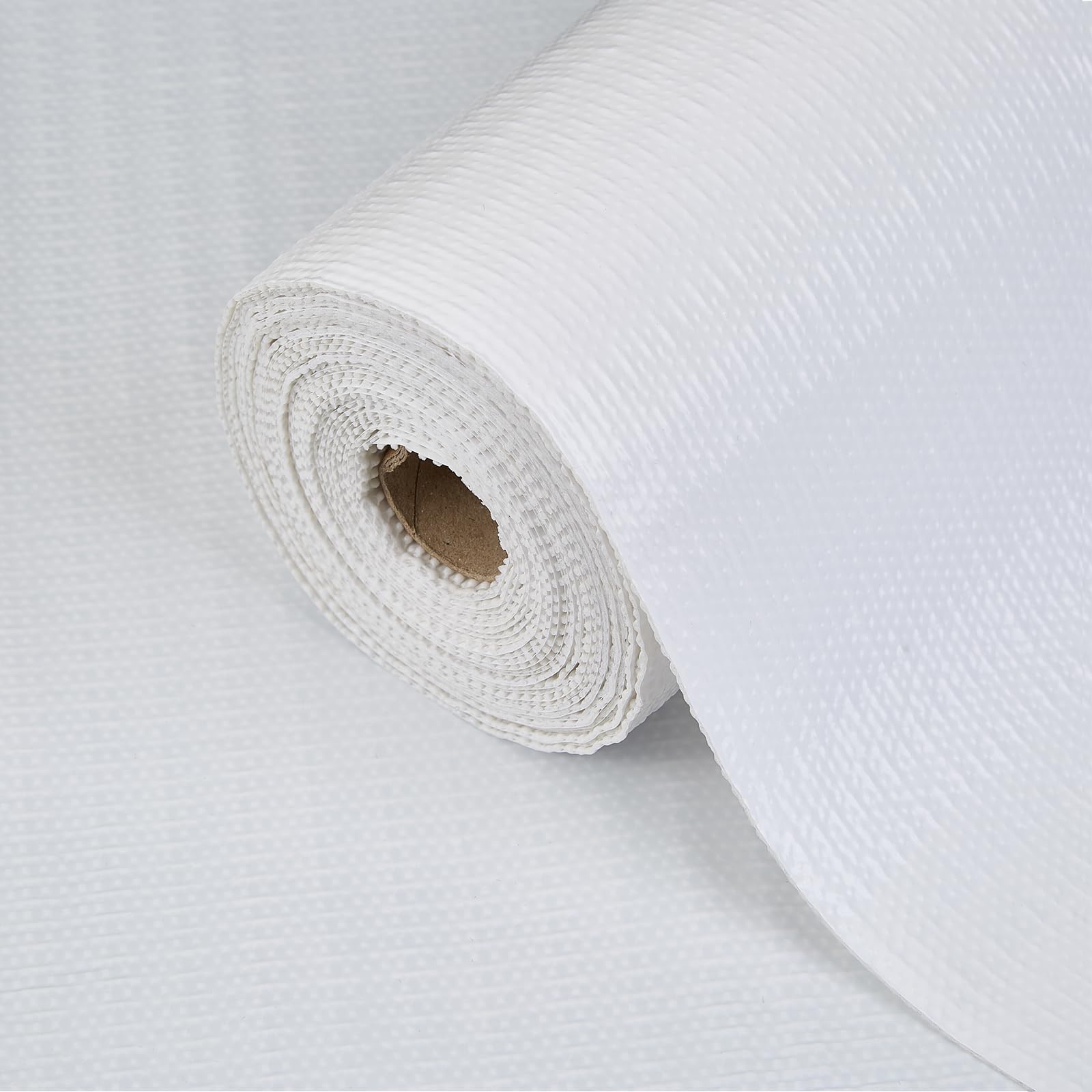 Drawer Shelf Liner for Kitchen Cabinets, Non Adhesive Slip Resistant Shelf Paper Easy to Clean, Strong Grip Thickened Waterproof Washable Mats for Pantry Shelves Cupboard Dresser(White, 12 in x 10 FT)