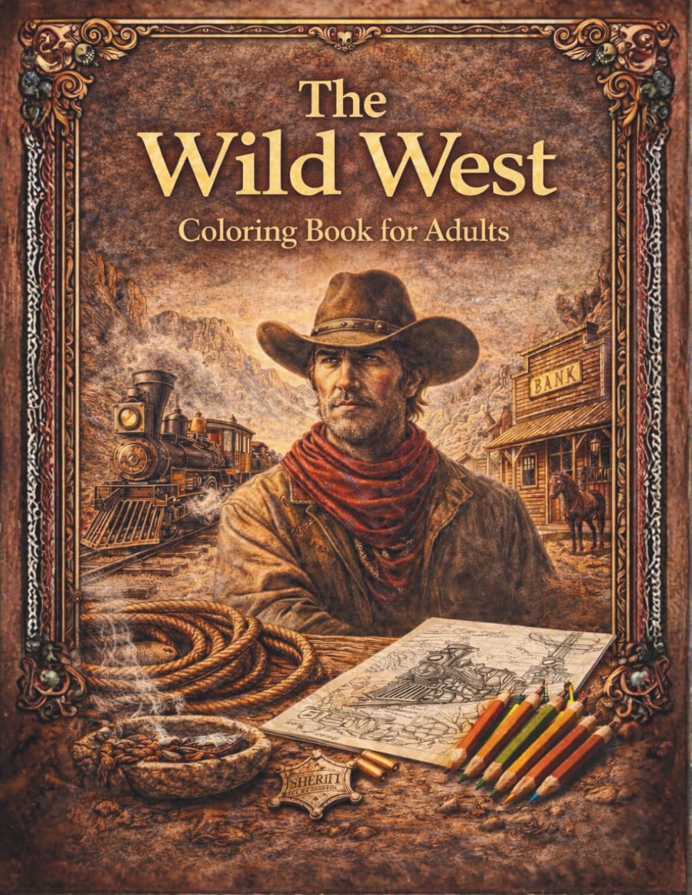 The Wild West: An Adult Coloring Book for Relaxation and Creativity