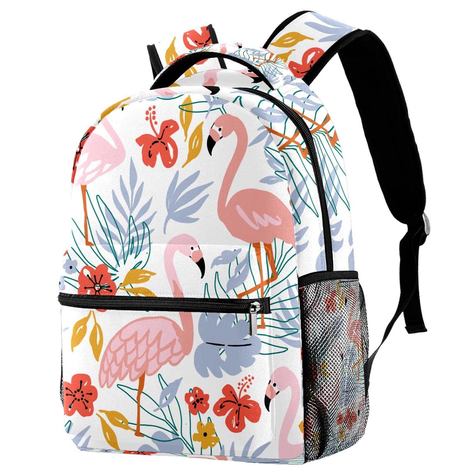 Sac à dos de voyage bleu avec motif animal original et filet porte-bouteille