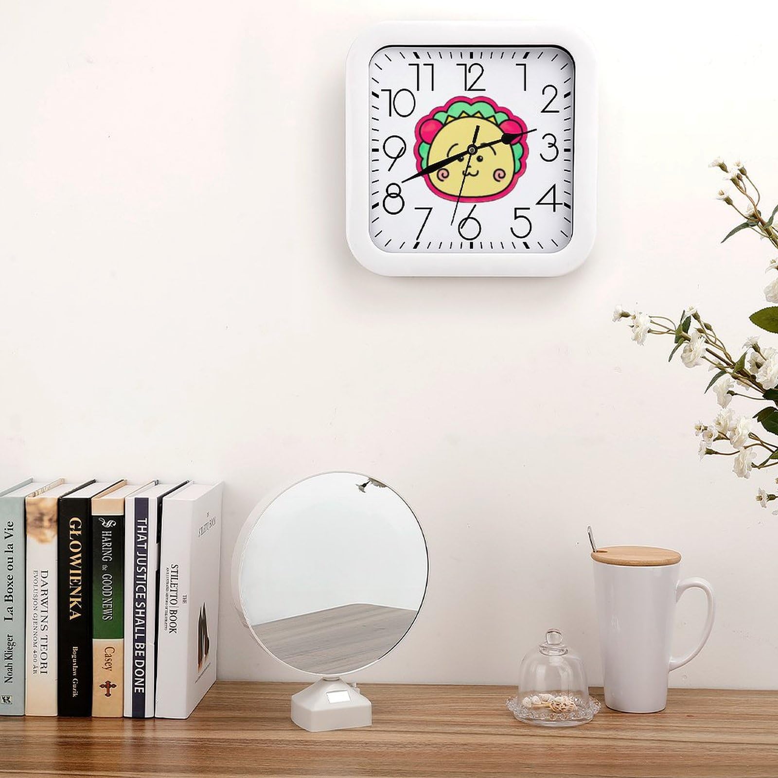 Amazon.co.jp: コジコジ 置時計 スクエアクロック 電波時計 掛け時計