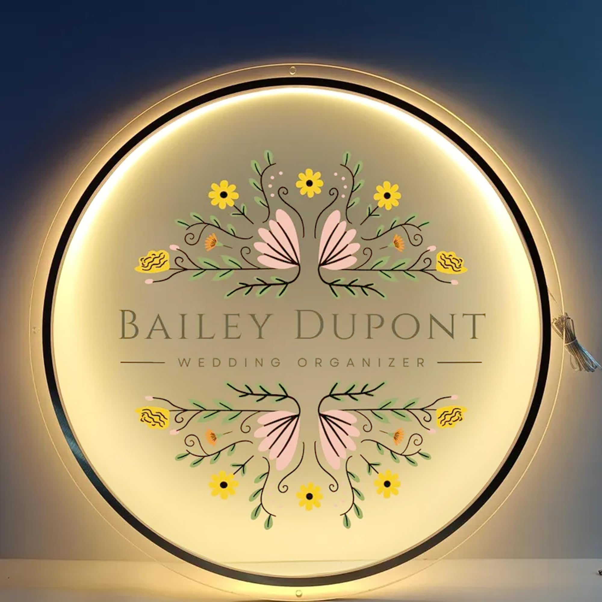 Custom Logo Business Neon Sign, Personalized Backlit Illuminated Sign, Business Metal Acrylic Led Sign, Customized Floating Logo for Company, Restaurants, Offices, Studio Sign