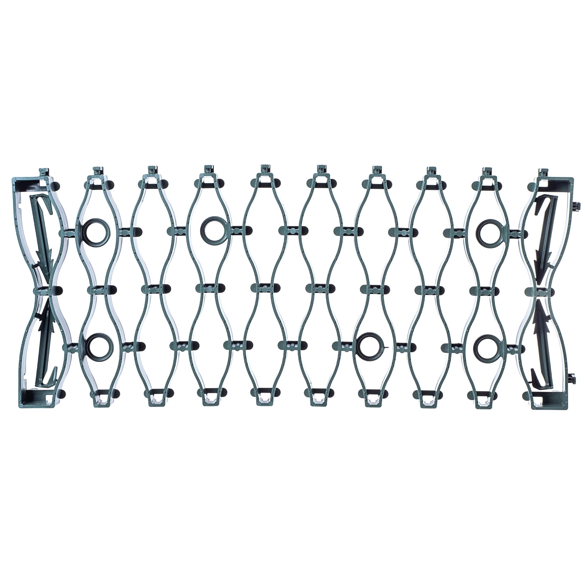 KADAX 20 rejillas de protección de césped para robot cortacésped, 47 x 20 cm, rejilla de césped para proteger contra daños causados por robots cortacésped, placas de plástico (verde)