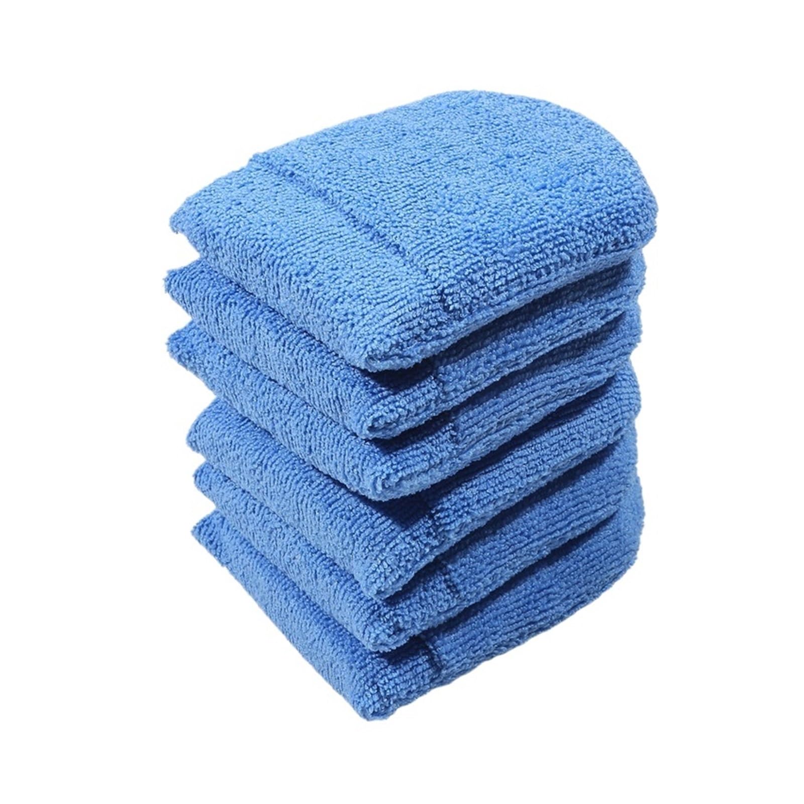 2/6pcs Car Polishing Wax Sponge Soft Microfiber Car Wax Applicator Mitts Foam Applicator Pad For Car Detailing Care Tool(Blue 6Pcs)