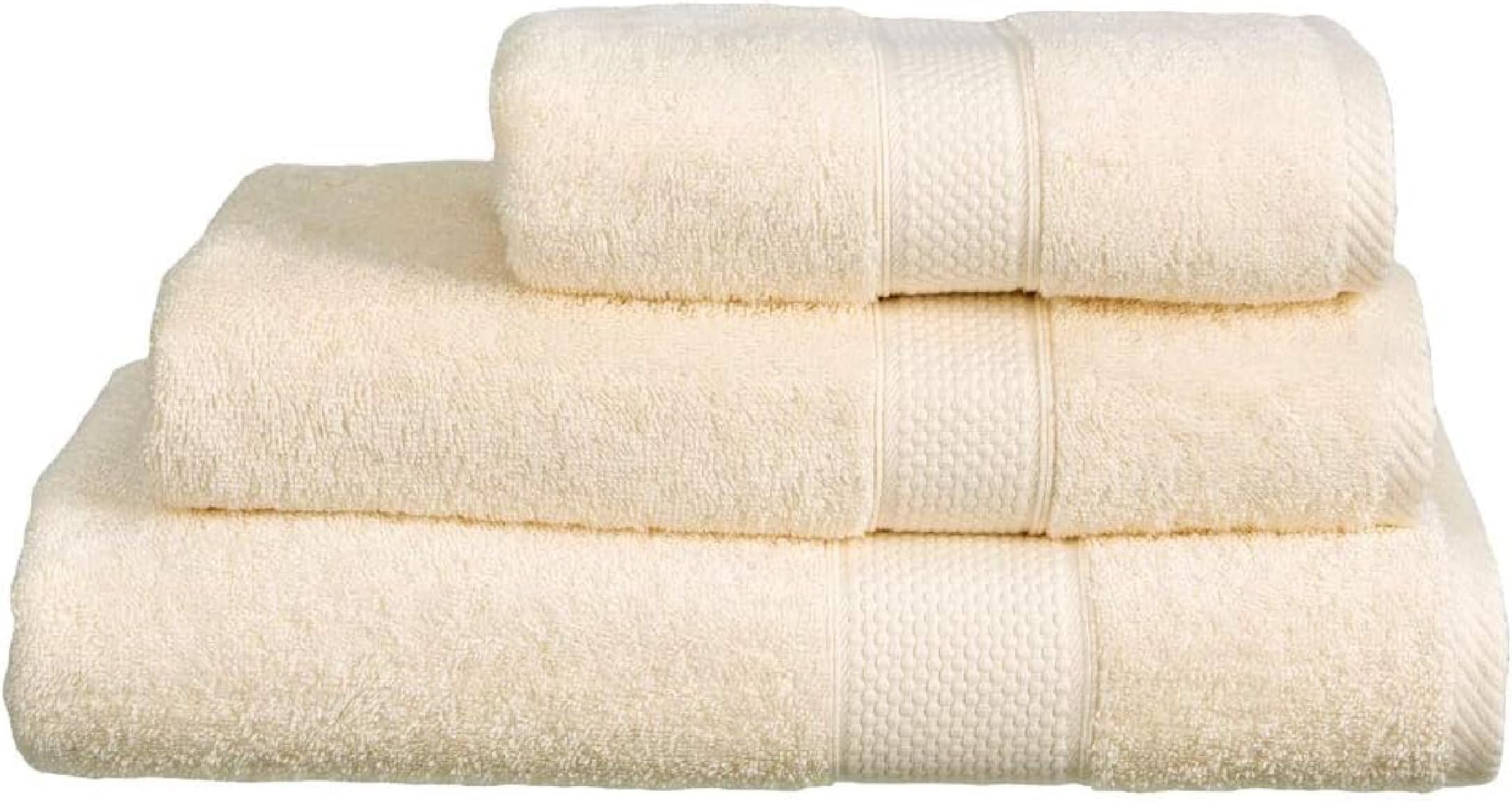 Hand Towel for Bathroom and for Kitchen, Great as Face Towel, Guest Towel, and More, Turkish Cotton, Soft and Luxurious, Super Absorbent, Machine Washable (Cream)