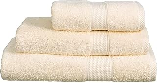 Hand Towel for Bathroom and for Kitchen, Great as Face Towel, Guest Towel, and More, Turkish Cotton, Soft and Luxurious, Super Absorbent, Machine Washable (Cream)