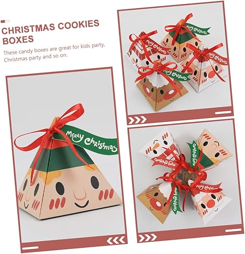 Miniatura 4 de BESTOYARD 48 Pcs Triangle Candy Carton Stocking Stuffers Santa Gift Bags Stocking Stuffer Treats Xmas Party Favors Bag Stocking Stuffer Gifts Candy